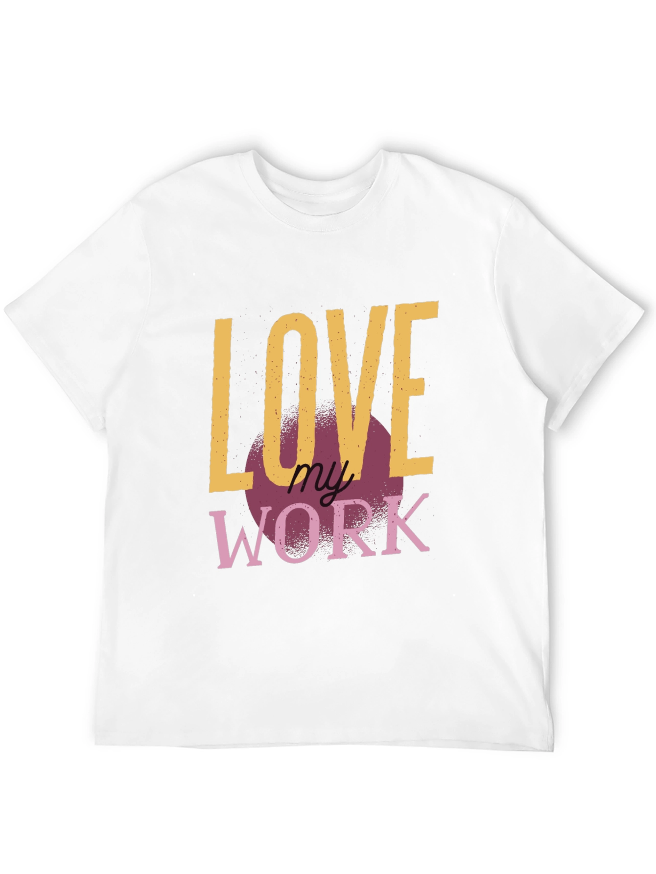 Black Love My Work Graphic Tee - Black Cotton T-Shirt view 12