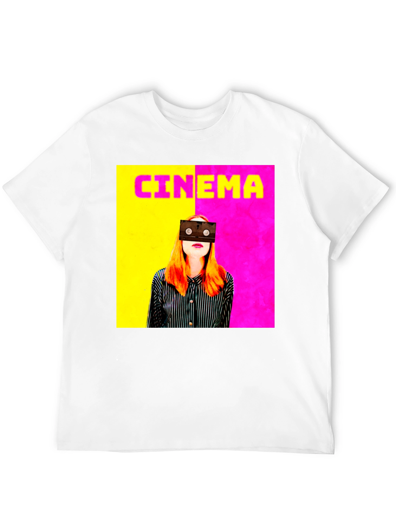 Black Cinema Graphic Tee - Retro Film T-Shirt view 12