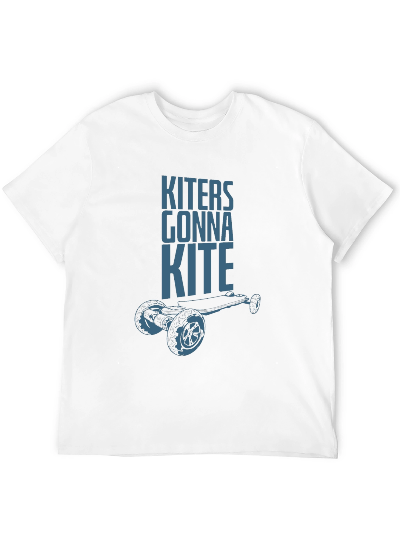 Black Kiteboarder Graphic Tee - "Kiters Gonna Kite" Black T-Shirt view 12