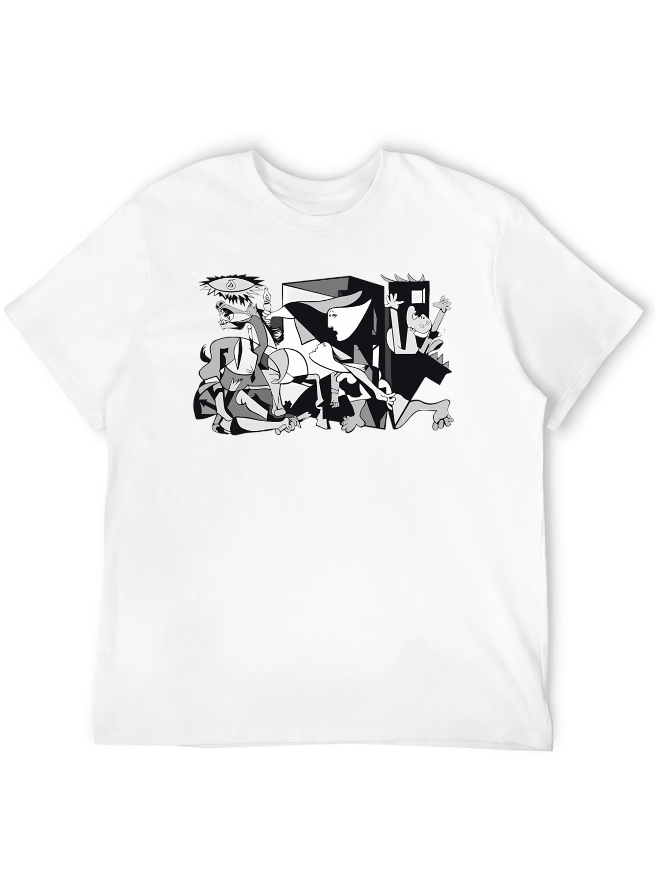 Black Guernica Style Graphic T-Shirt - Black view 12