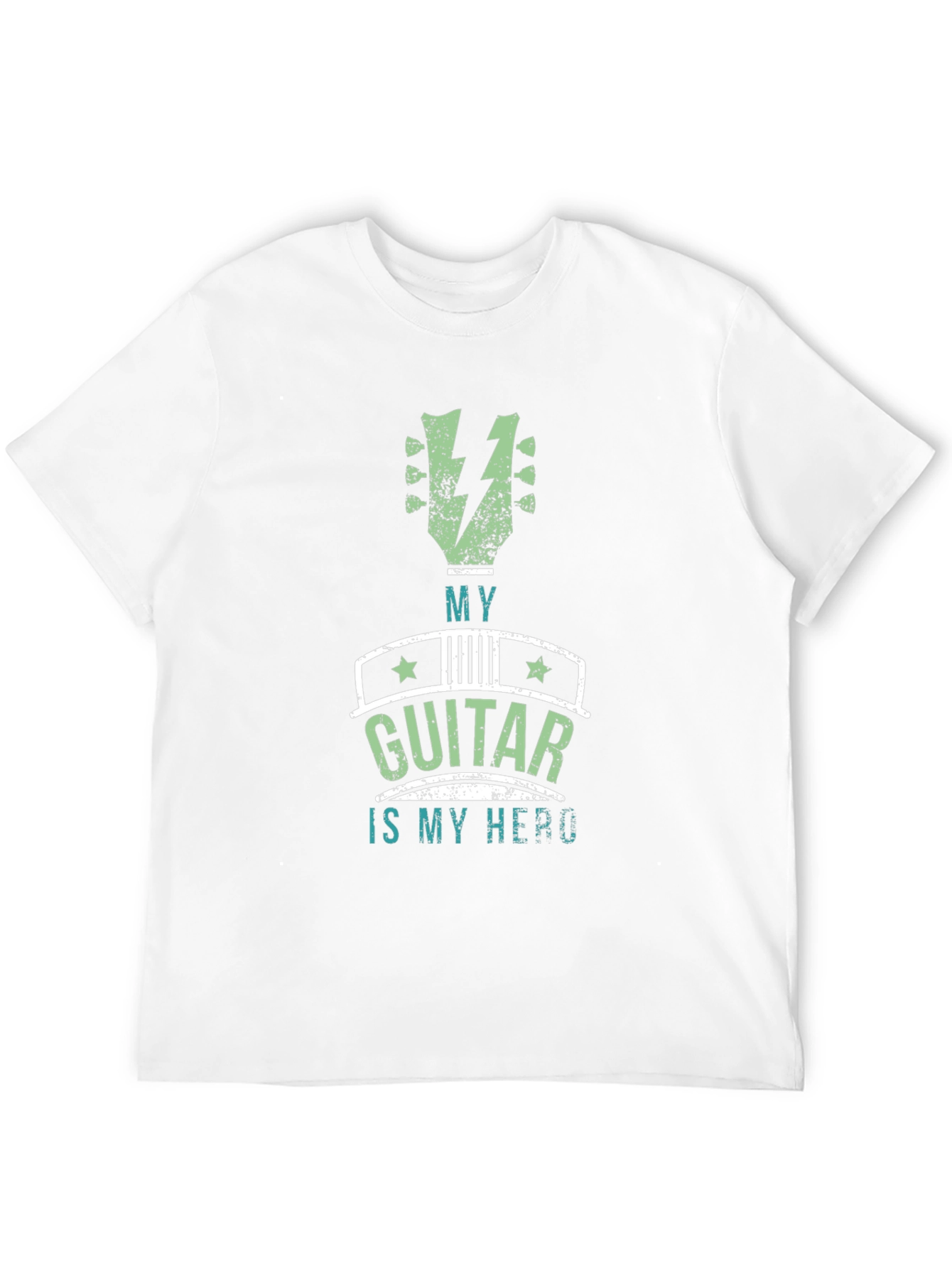 Black My Guitar Is My Hero T-Shirt view 12