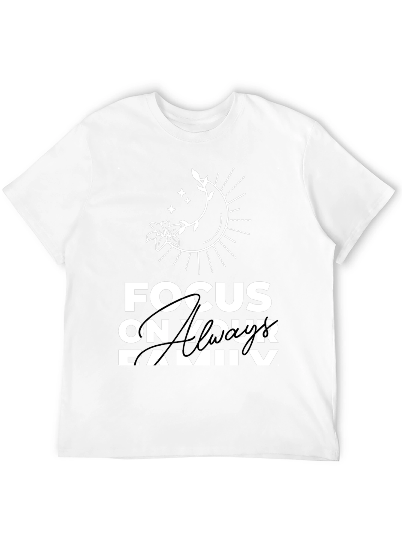 Black Focus On Your Family Graphic T-Shirt - Black view 12