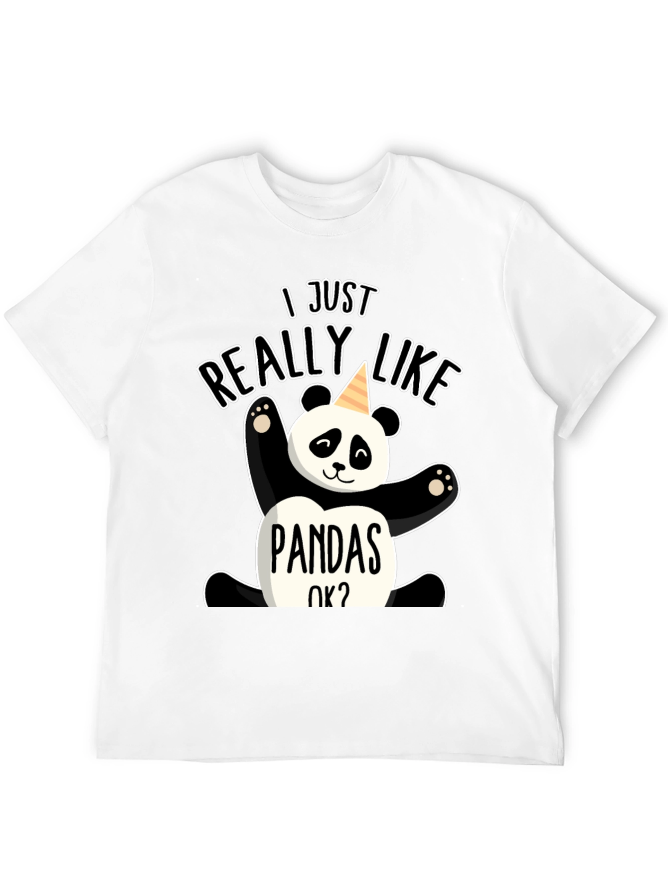 Black I Just Really Like Pandas OK? Graphic Tee view 12