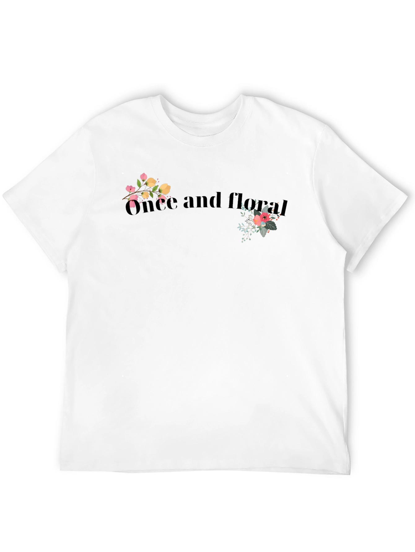 Black Floral Graphic Print T-Shirt view 12