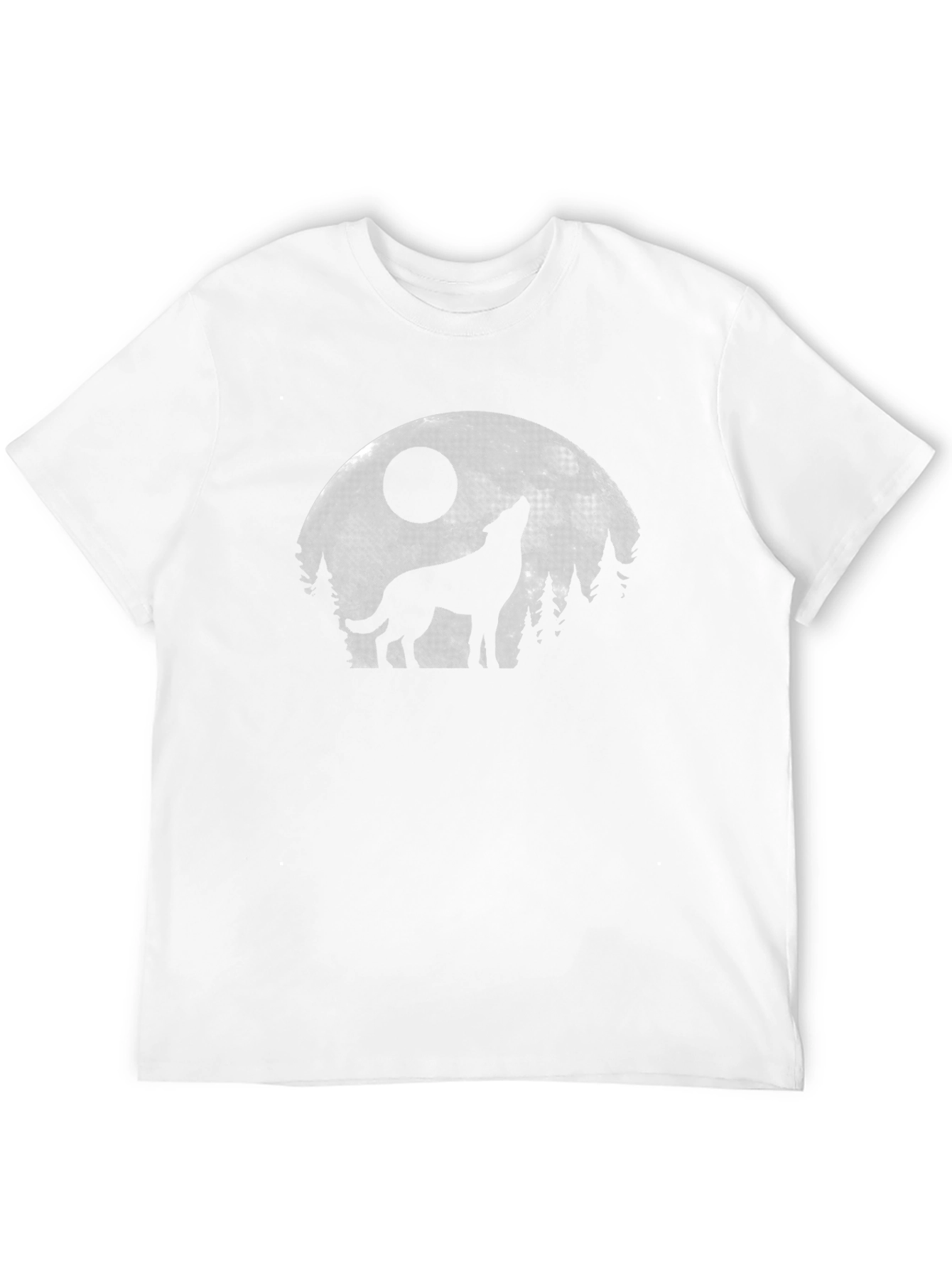 Black Wolf Howling at the Moon Graphic Tee view 12