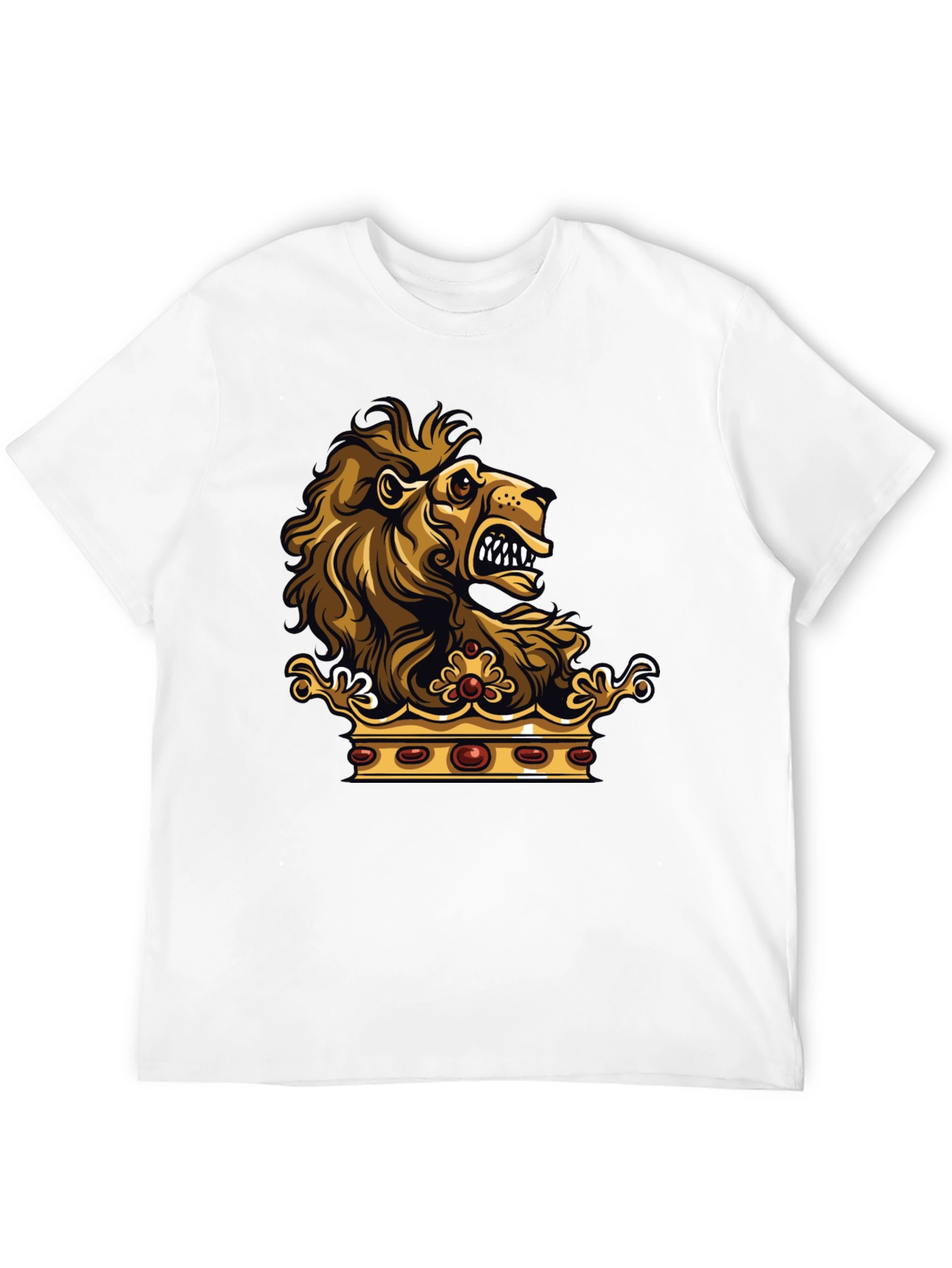 Black Lion Crown Graphic Black T-Shirt view 12