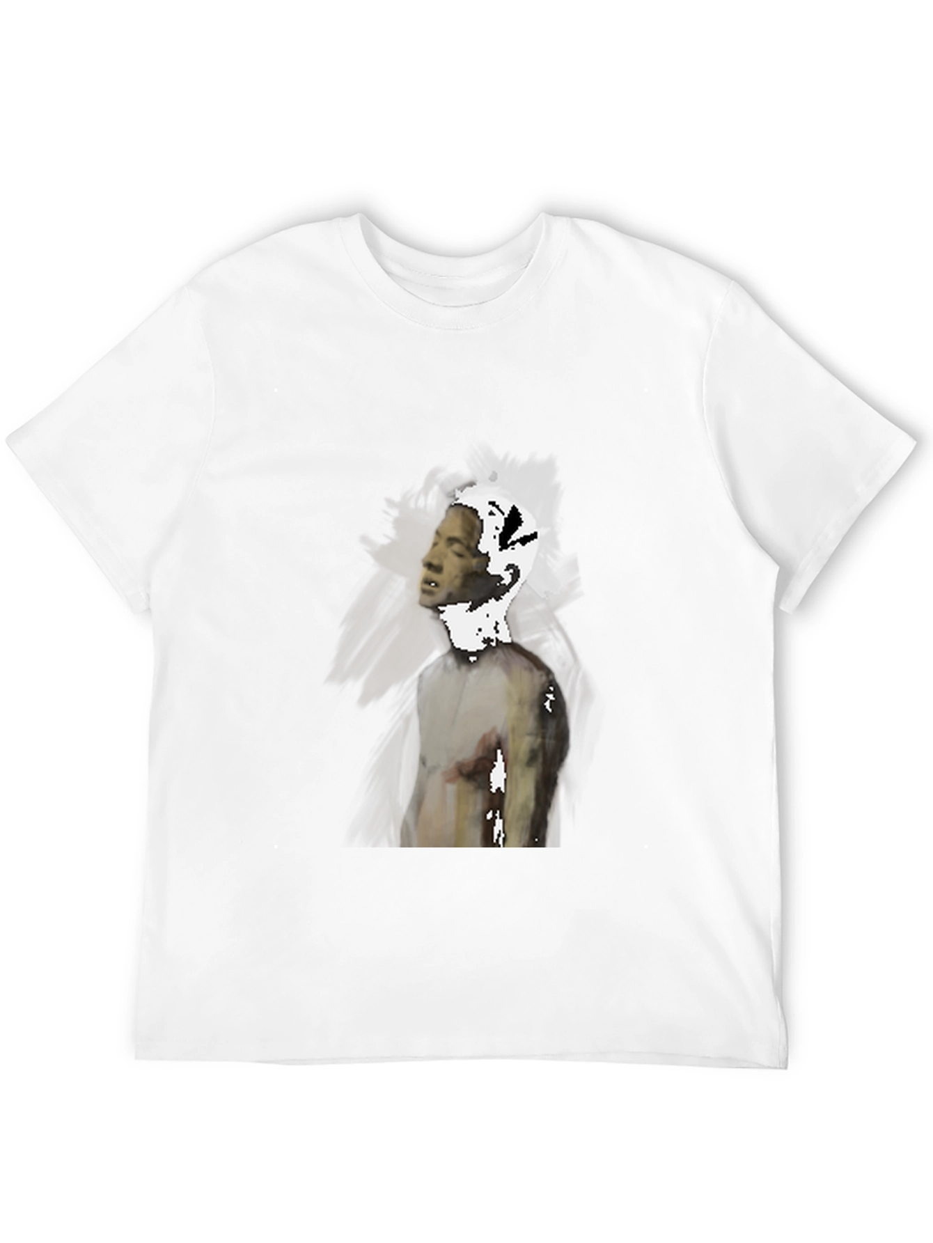 Black Abstract Graphic Black T-Shirt view 12