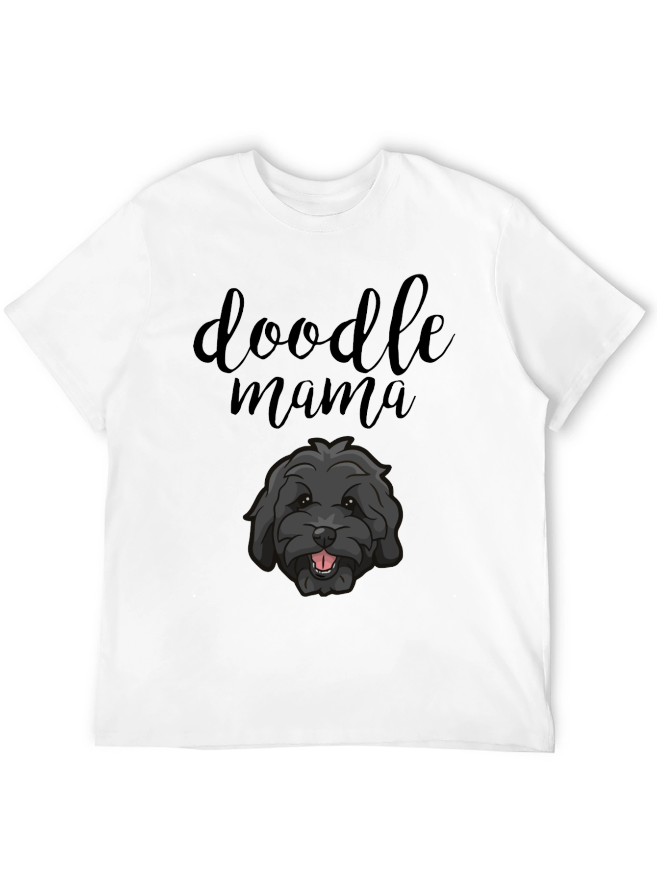 Black Doodle Mama Black T-Shirt - Dog Lover Tee view 12