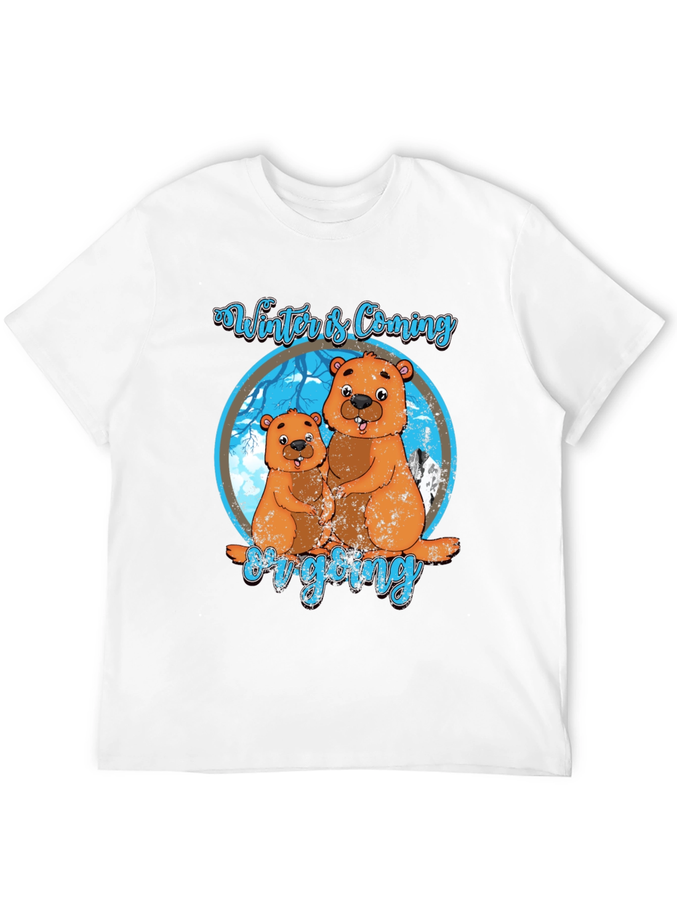 Black Winter is Coming Groundhog T-Shirt view 12