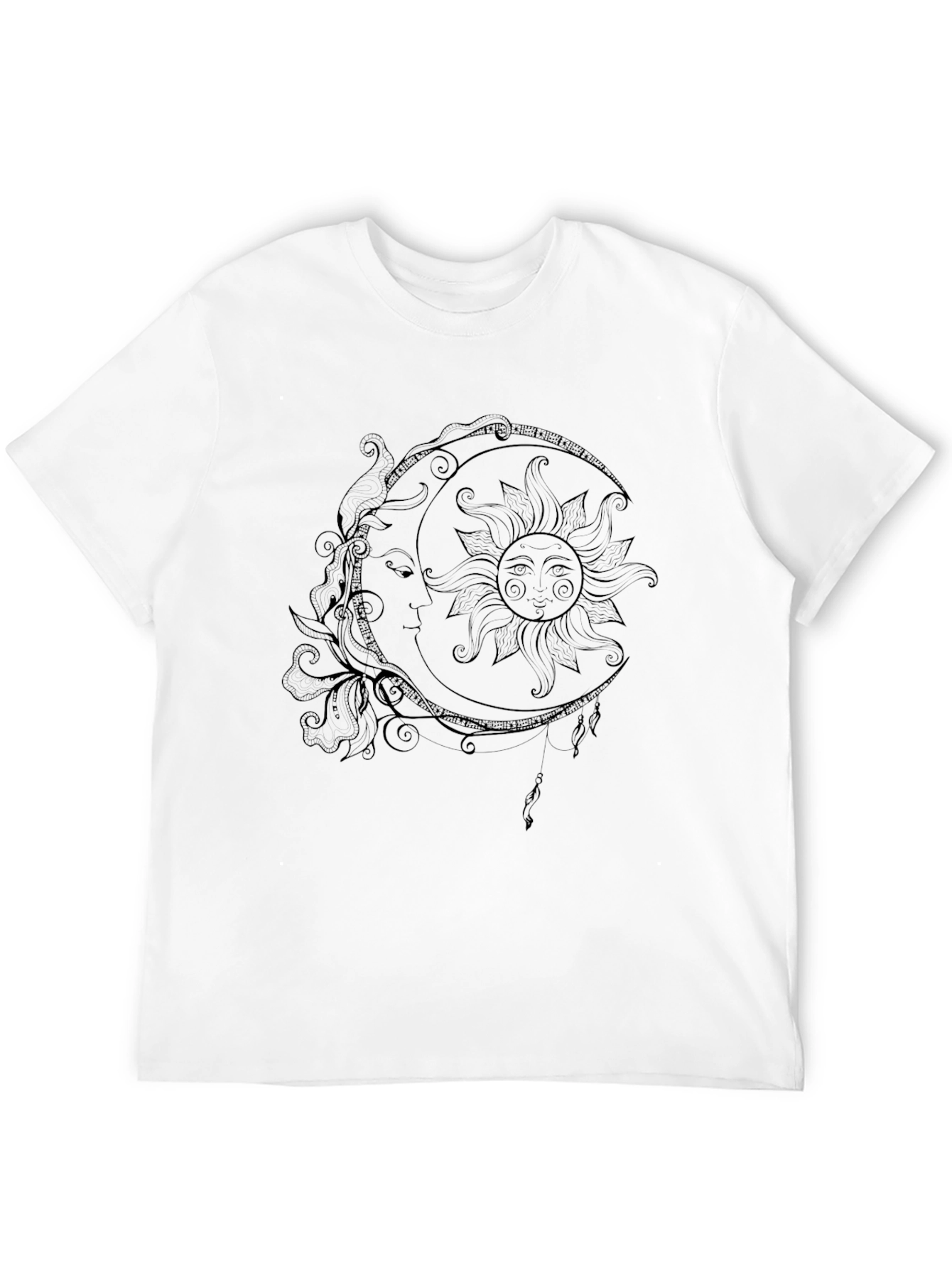 Black Celestial Sun & Moon Graphic Tee - Black view 12