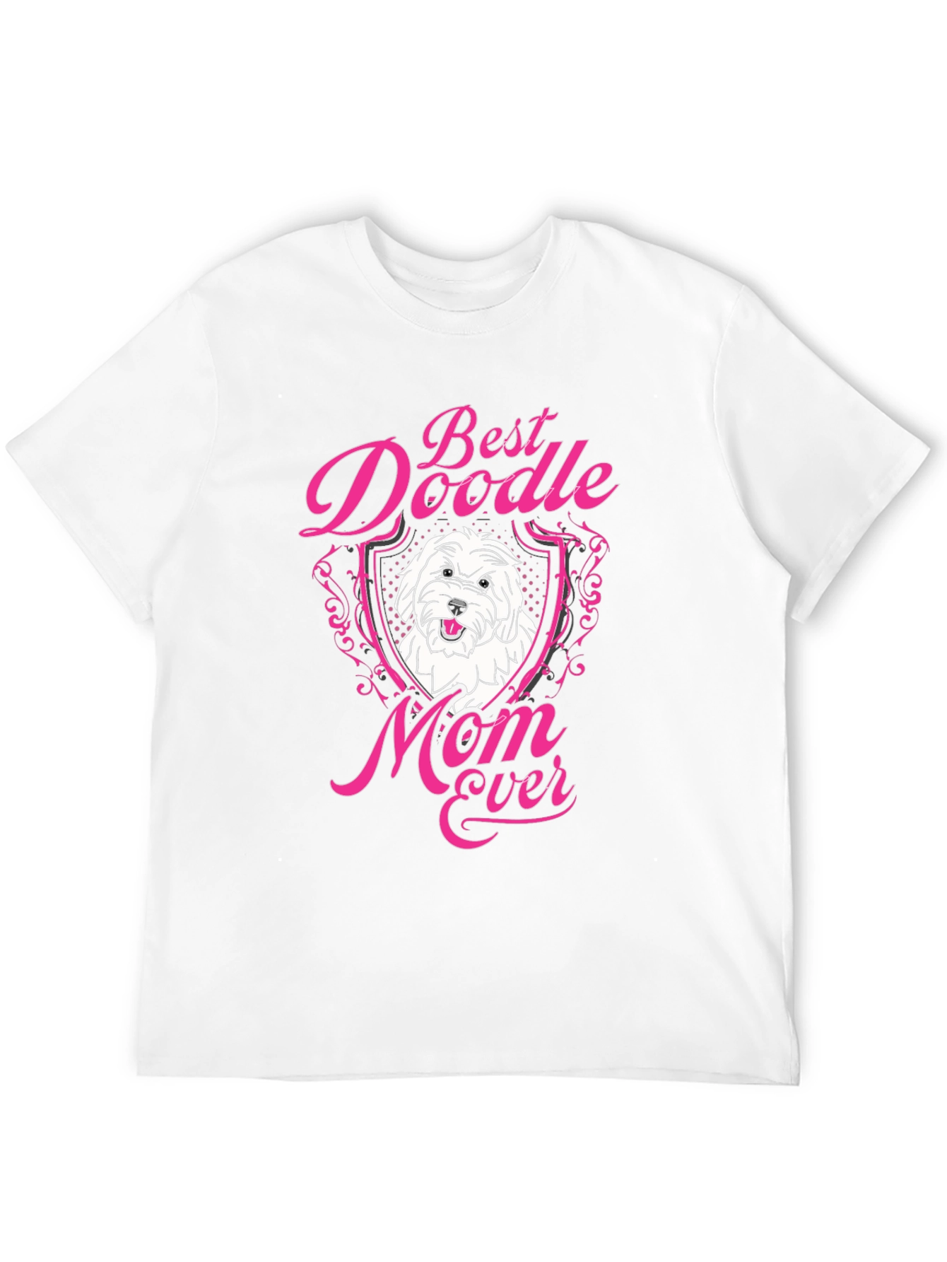 Black Best Doodle Mom Ever Black T-Shirt view 12