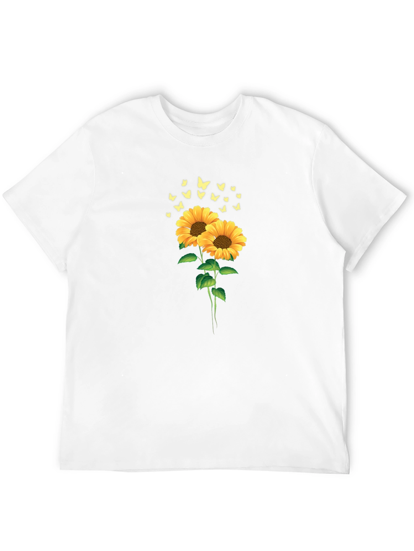Black Sunflower Butterfly Graphic Tee view 12