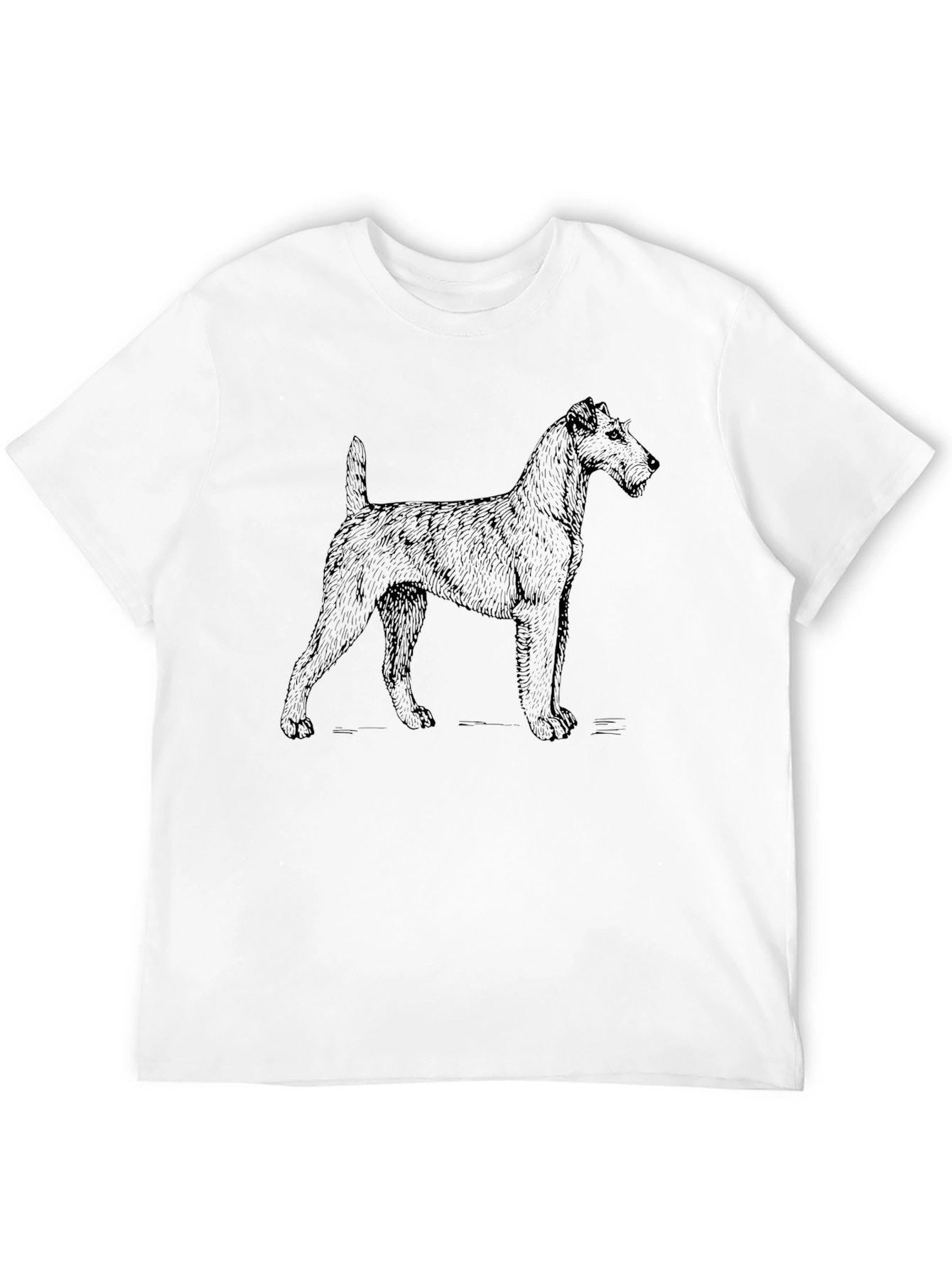 Black Dog Breed Sketch Black T-Shirt view 12