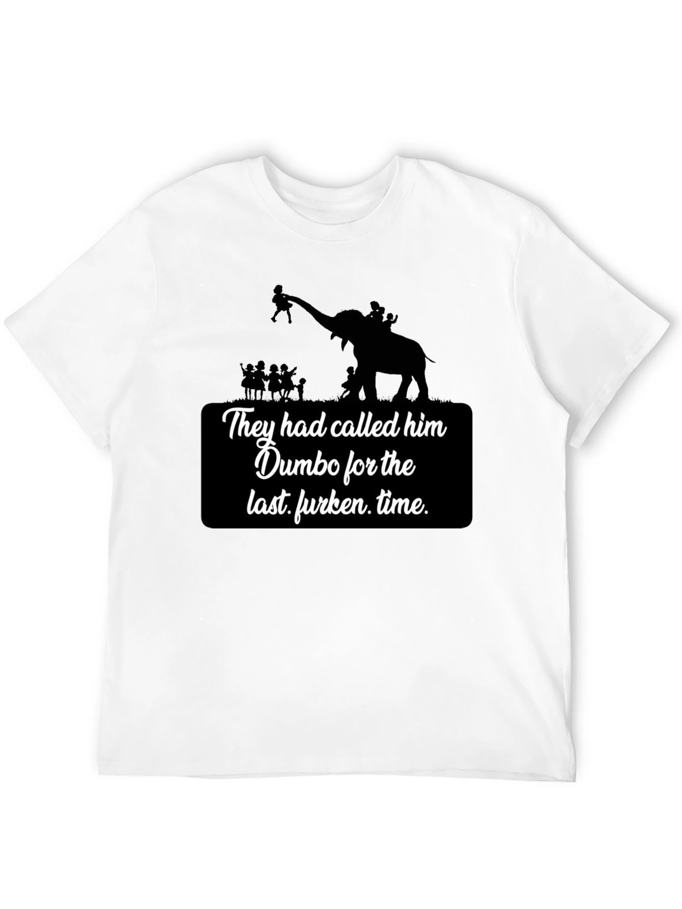 Black Dumbo Revenge T-Shirt - Funny Graphic Tee view 12