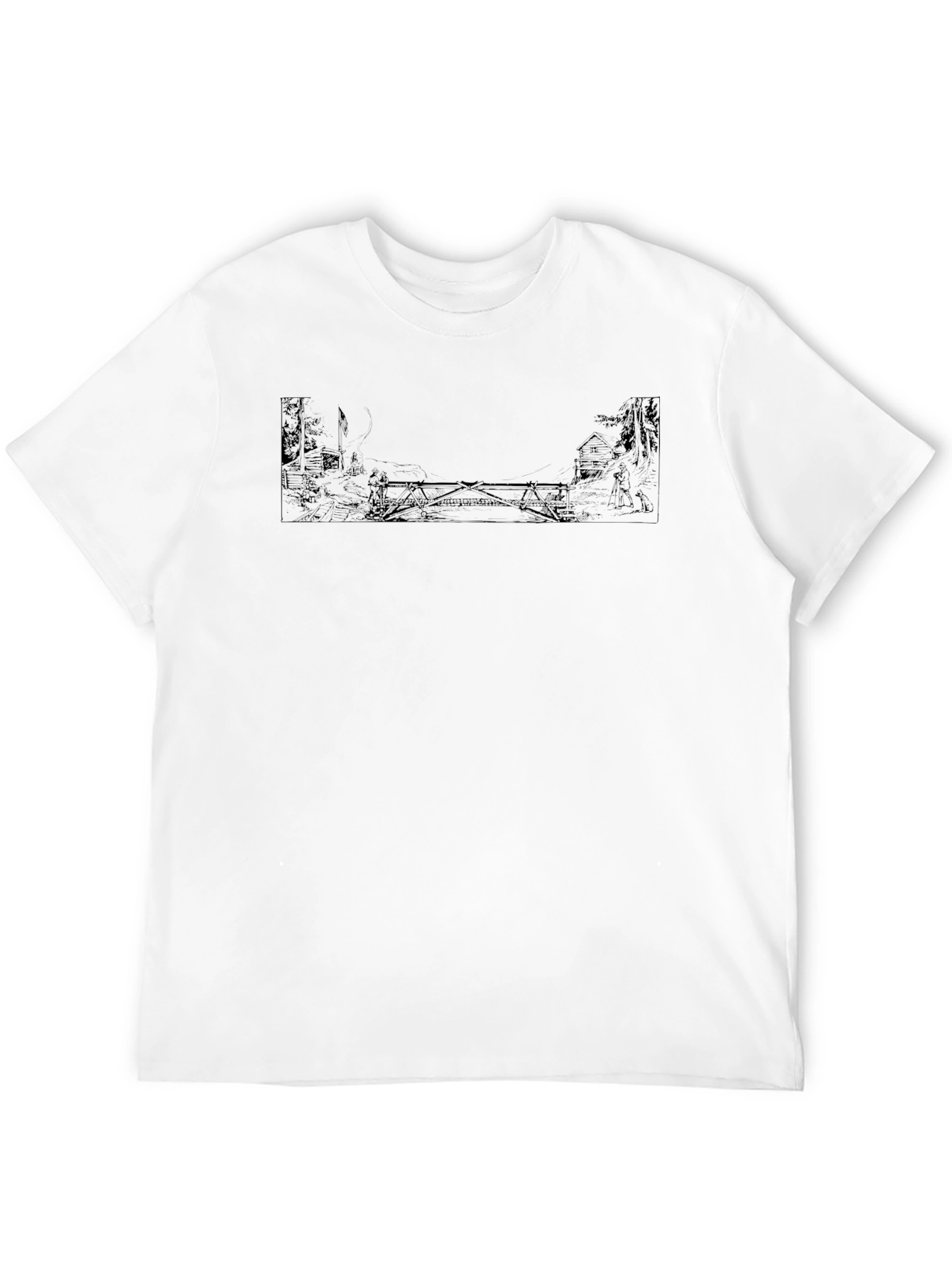 Black Graphic Print Men's Black T-Shirt view 12