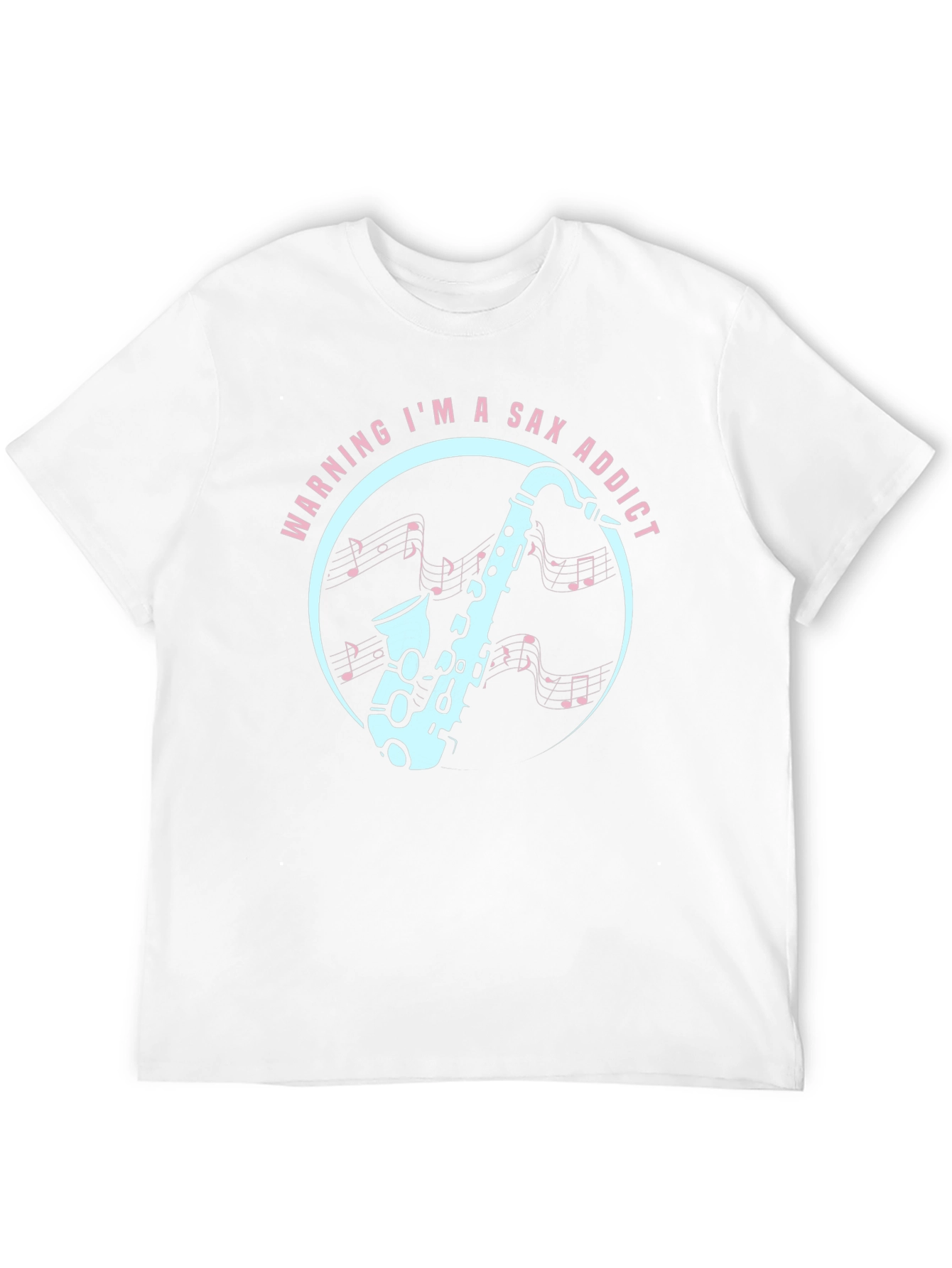 Black Sax Addict Graphic Tee - Musician's Humor T-Shirt view 12