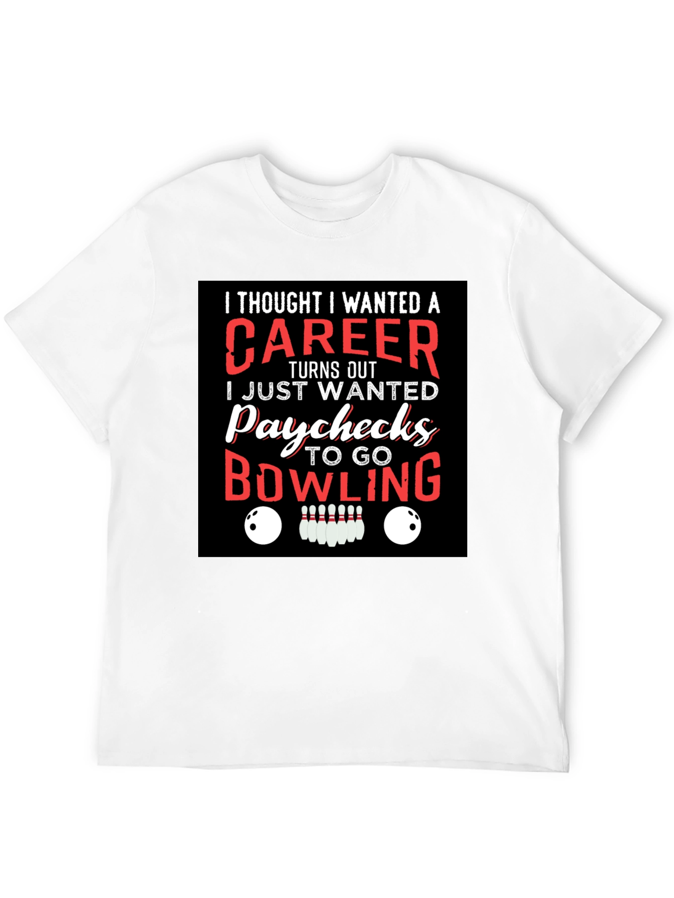 Black Bowling Paychecks Graphic T-Shirt view 12