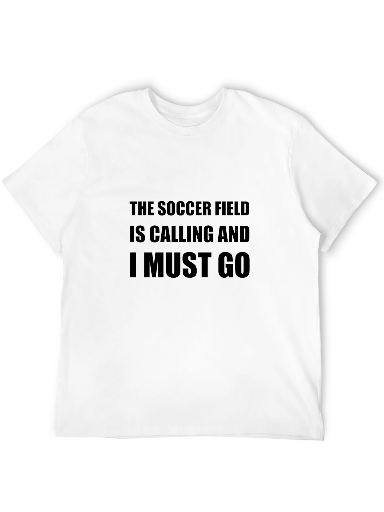 Black Soccer Field Calling T-Shirt - Must Go! Tee view 12