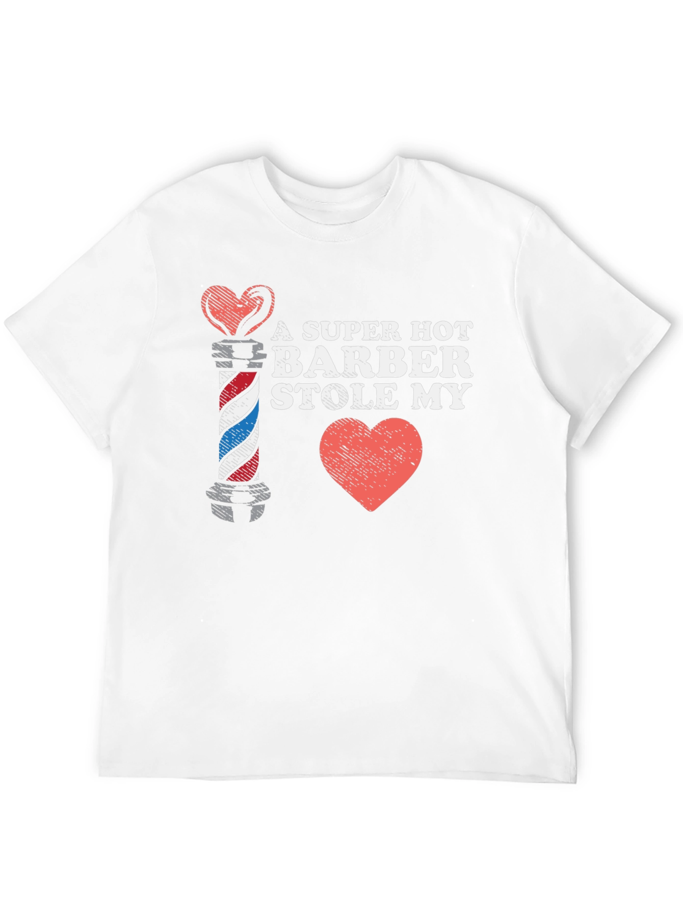 Black A Super Hot Barber Stole My Heart T-Shirt view 12