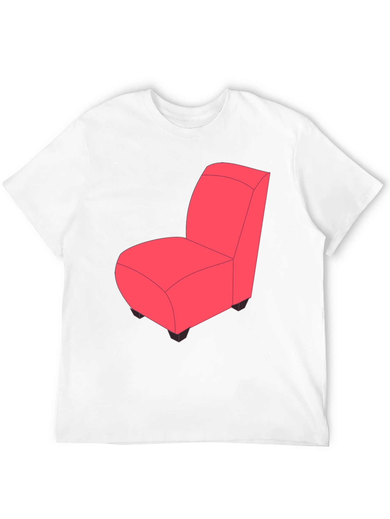 Black Novelty Chair Graphic Tee - Quirky Fun Style view 12