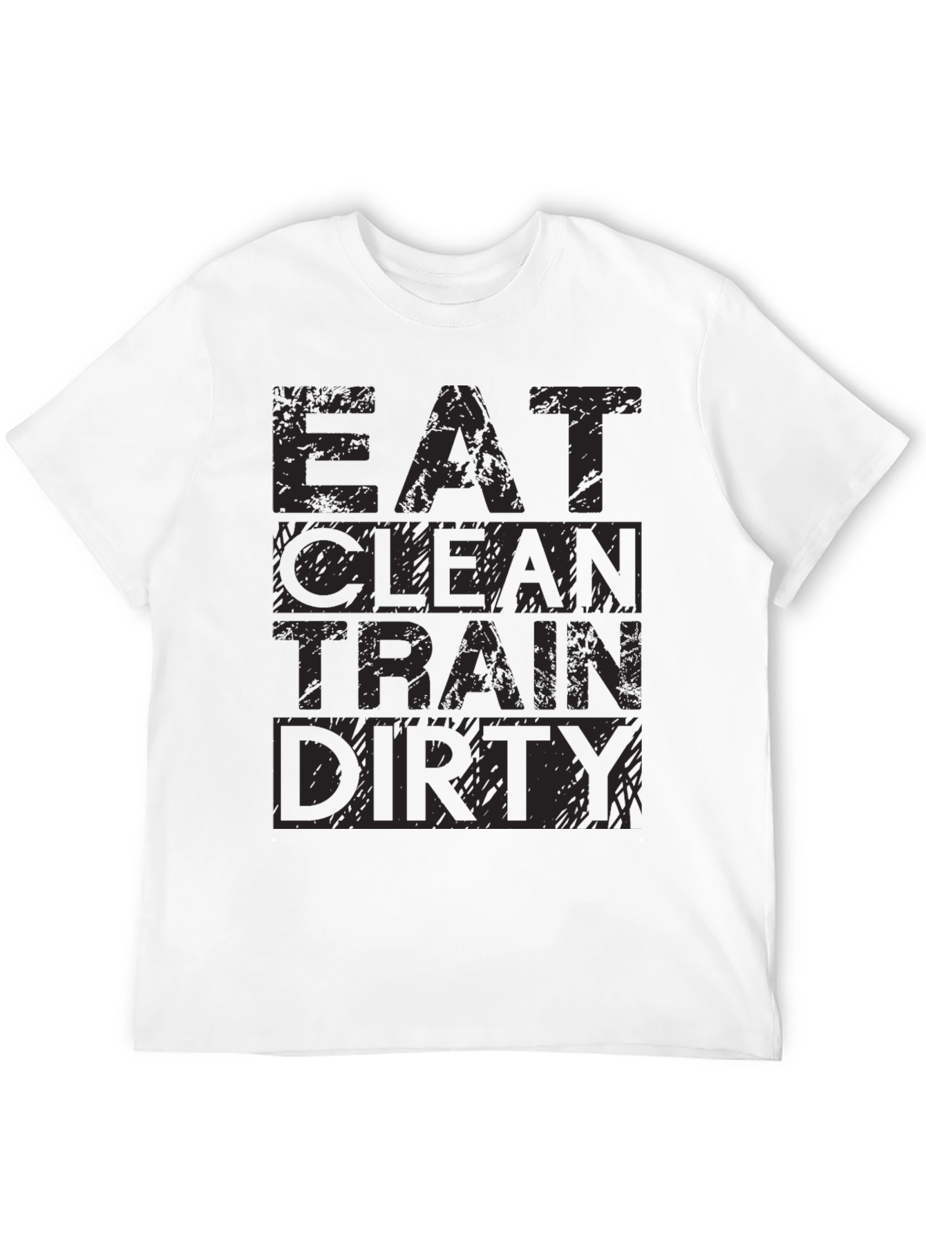 Black Eat Clean, Train Dirty Men's Graphic Tee view 12