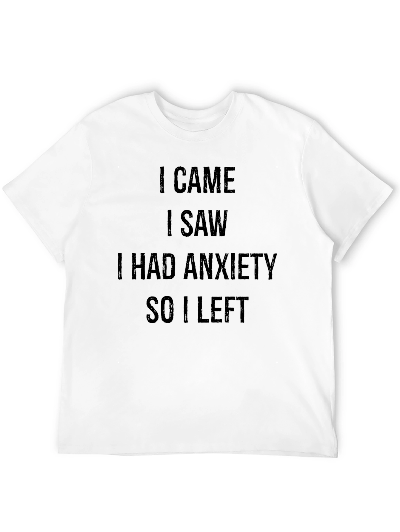 Black Anxiety Statement Black Cotton Tee view 12