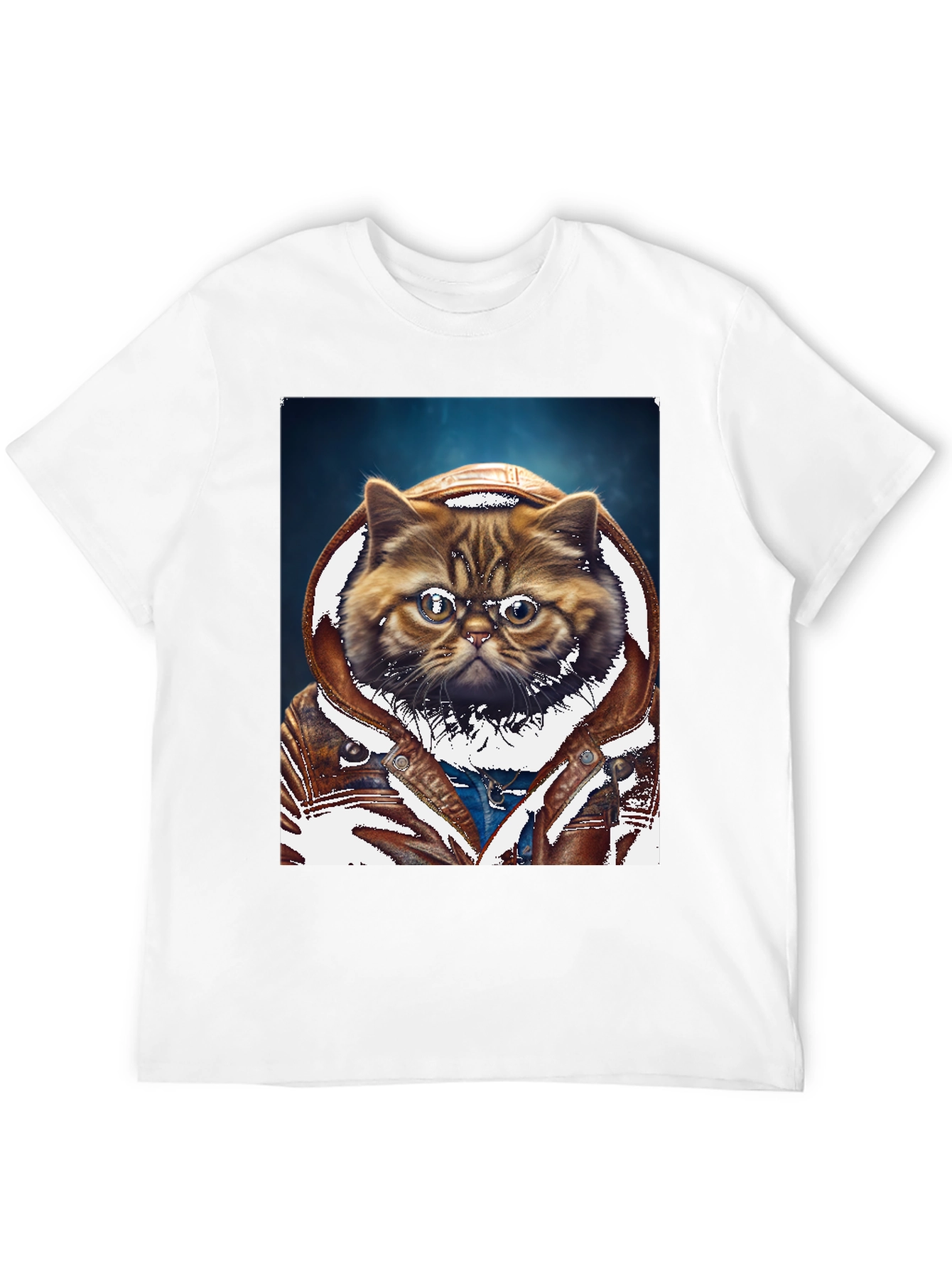 Black Cool Cat in Hoodie T-Shirt view 12