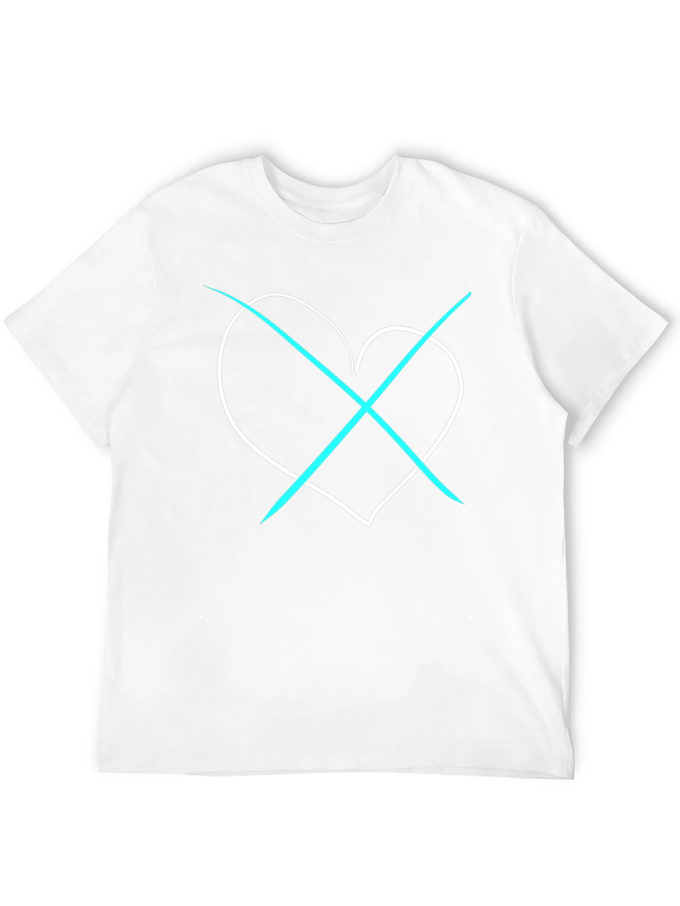 Black Heartbreaker Tee - Crossed Heart Graphic T-Shirt view 12