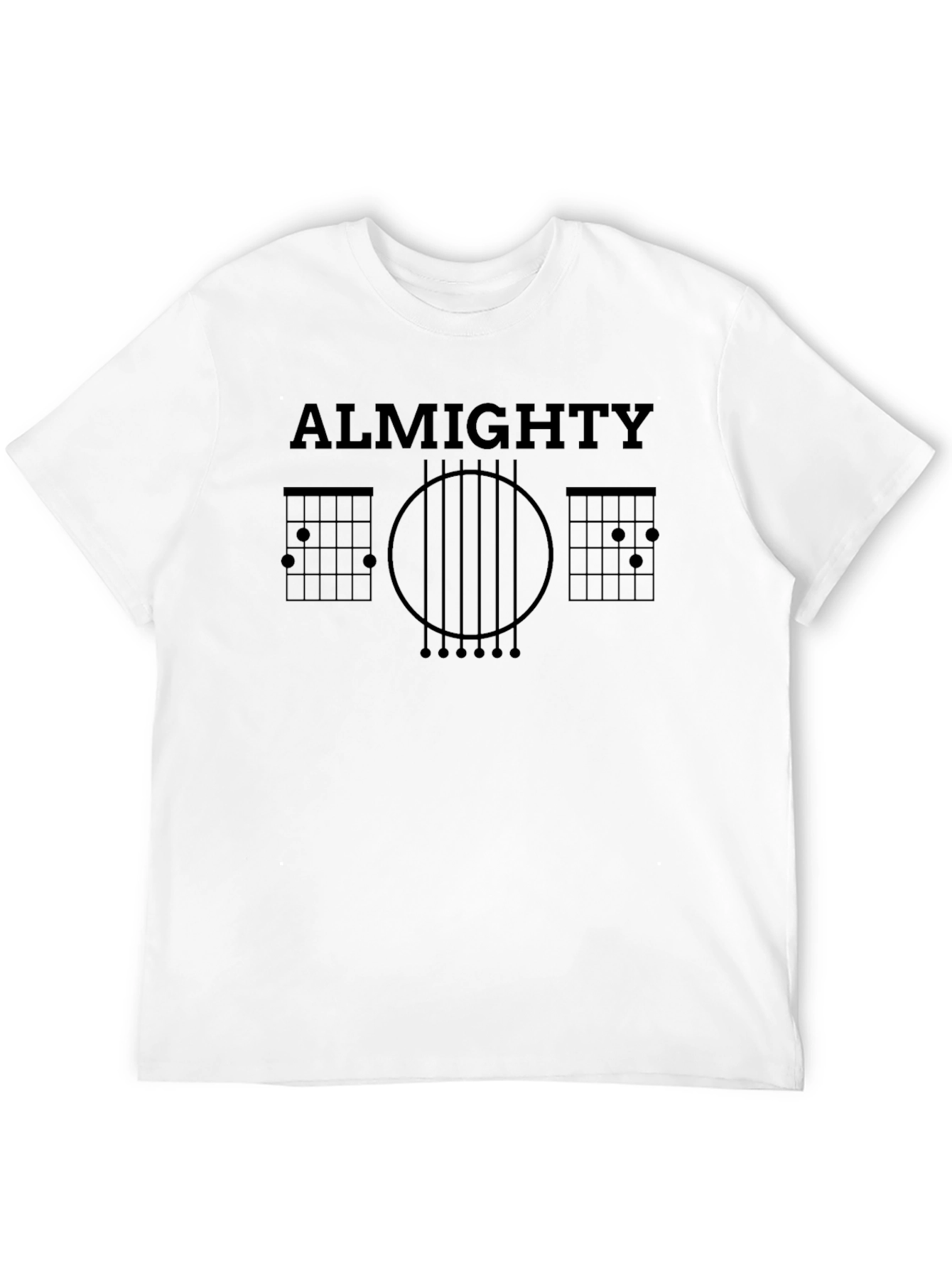 Black Almighty Guitar Graphic T-Shirt view 12