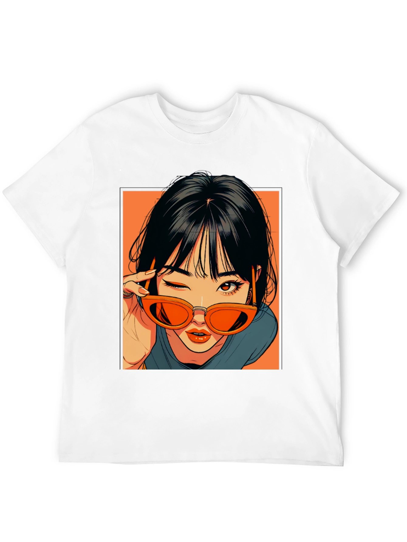 Black Anime Girl Graphic Tee - Retro Style view 12