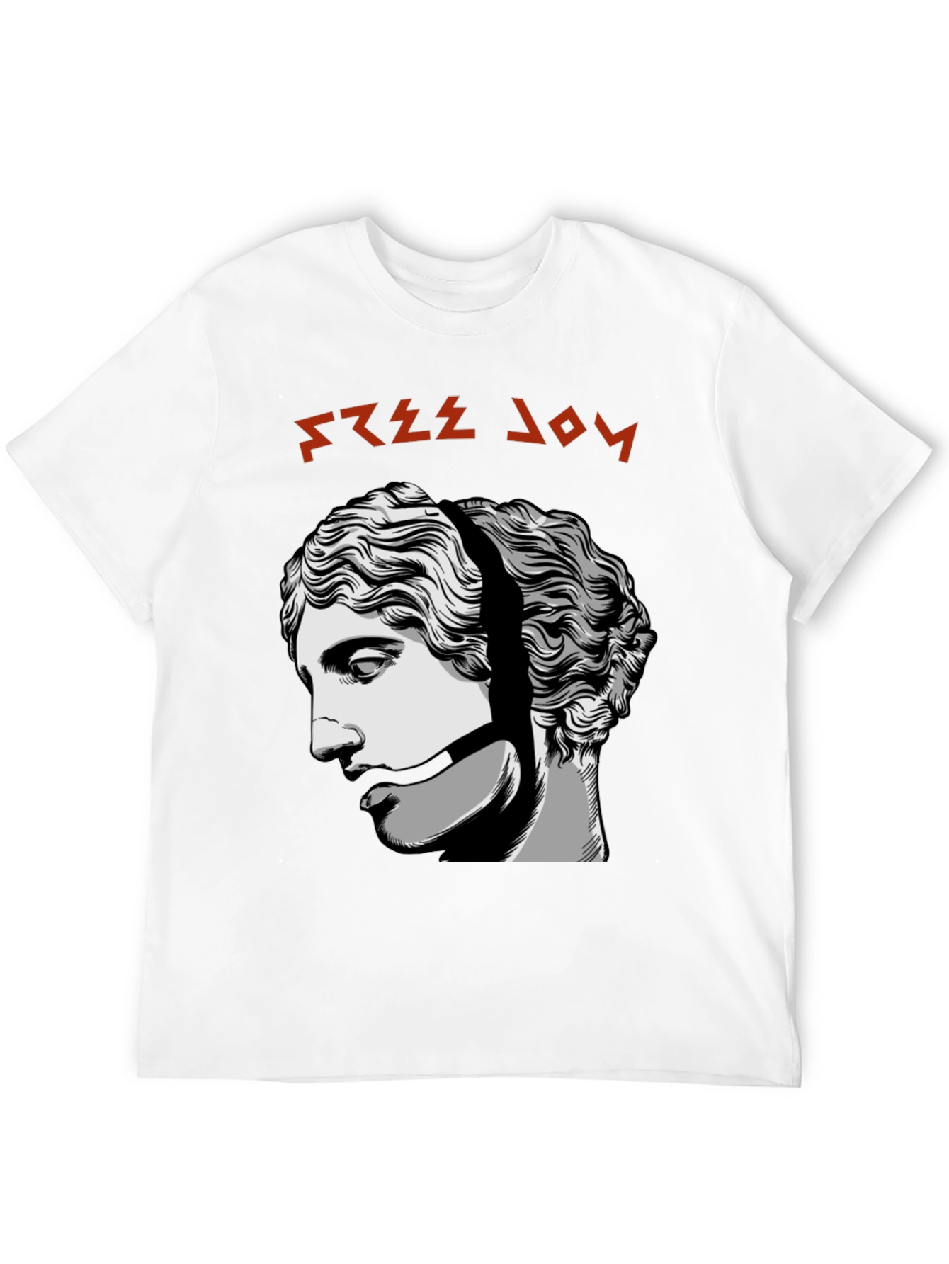 Black Free Joy Graphic Tee - Black Cotton T-Shirt view 12