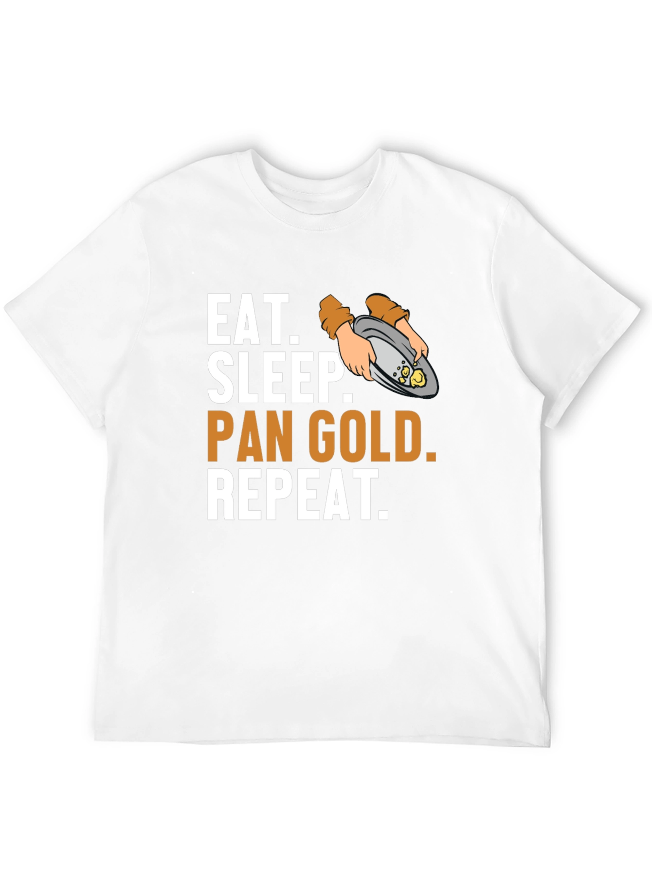Black Eat, Sleep, Pan Gold, Repeat T-Shirt view 12