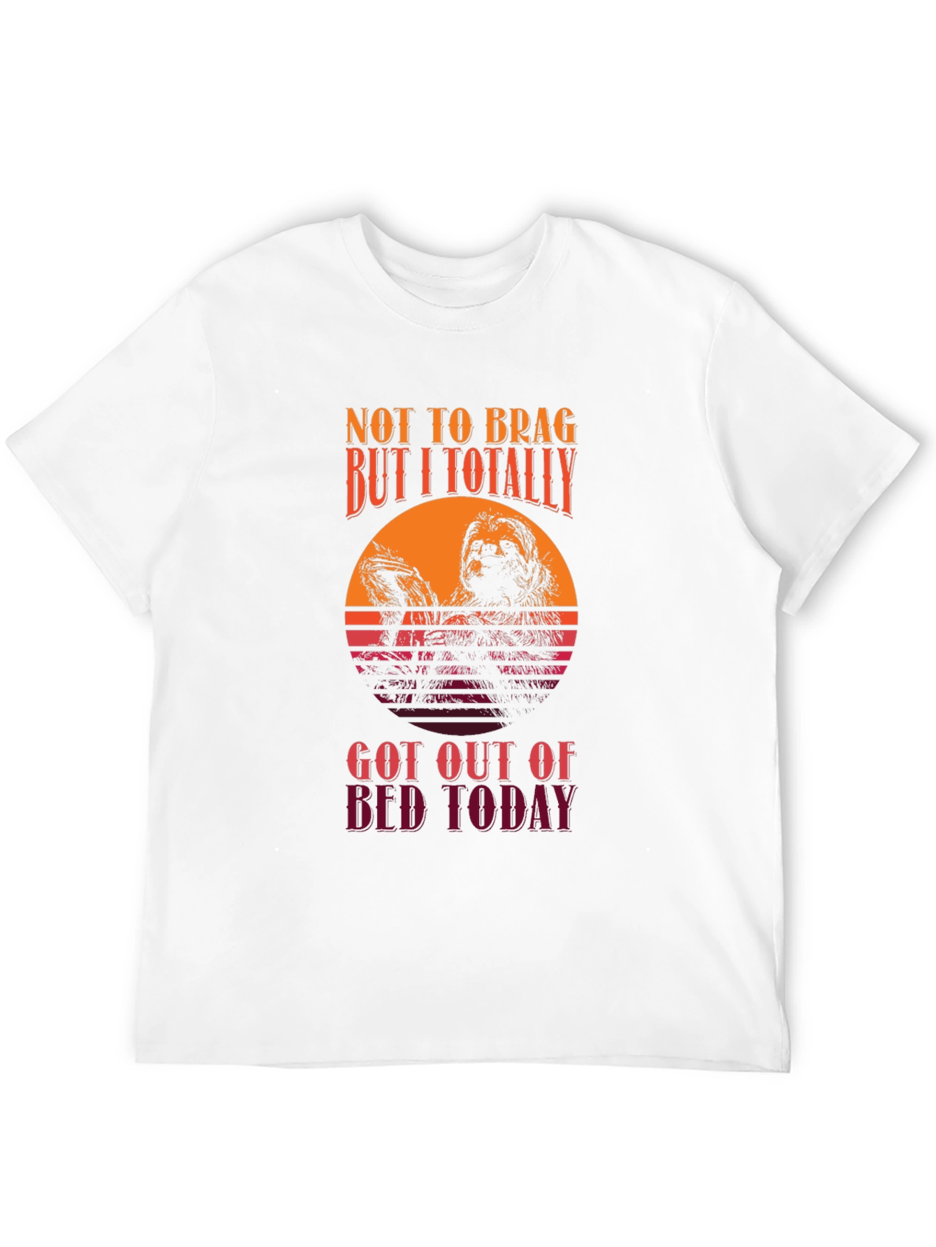 Black Funny Sloth T-Shirt: Not to Brag, But I Got Out of Bed Today view 12