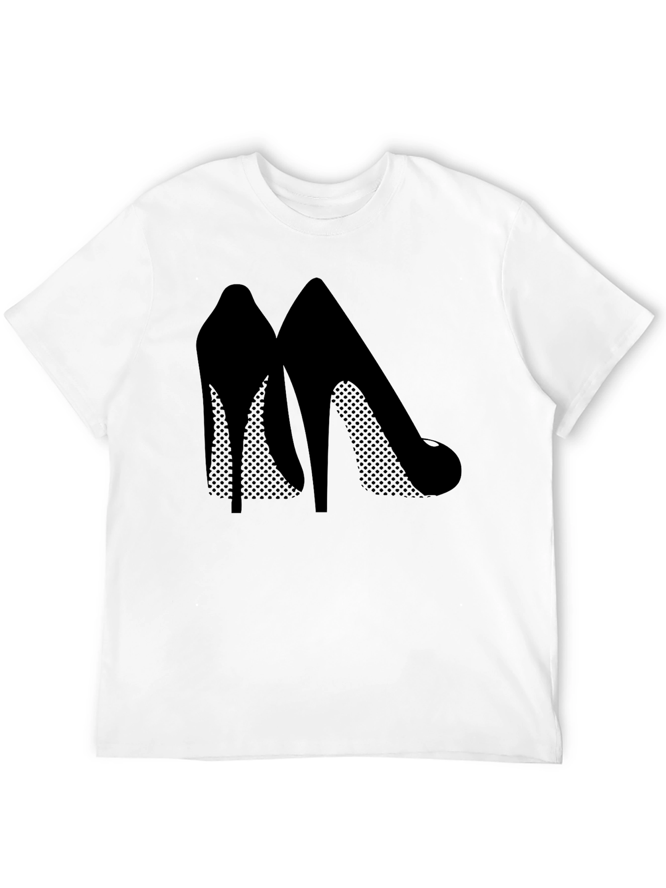 Black Stylish High Heel Silhouette Tee view 12
