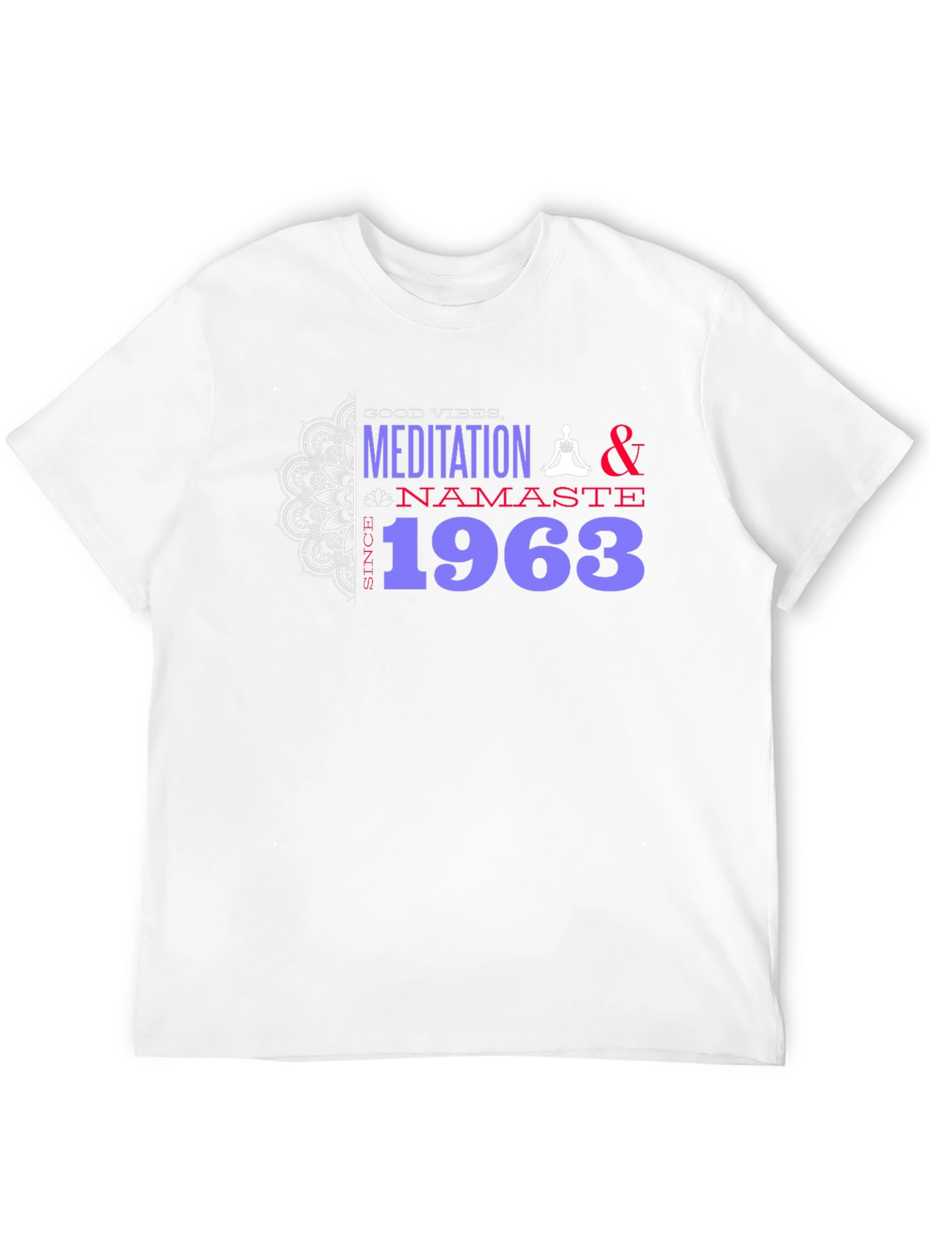 Black Meditation Namaste 1963 Black T-Shirt view 12