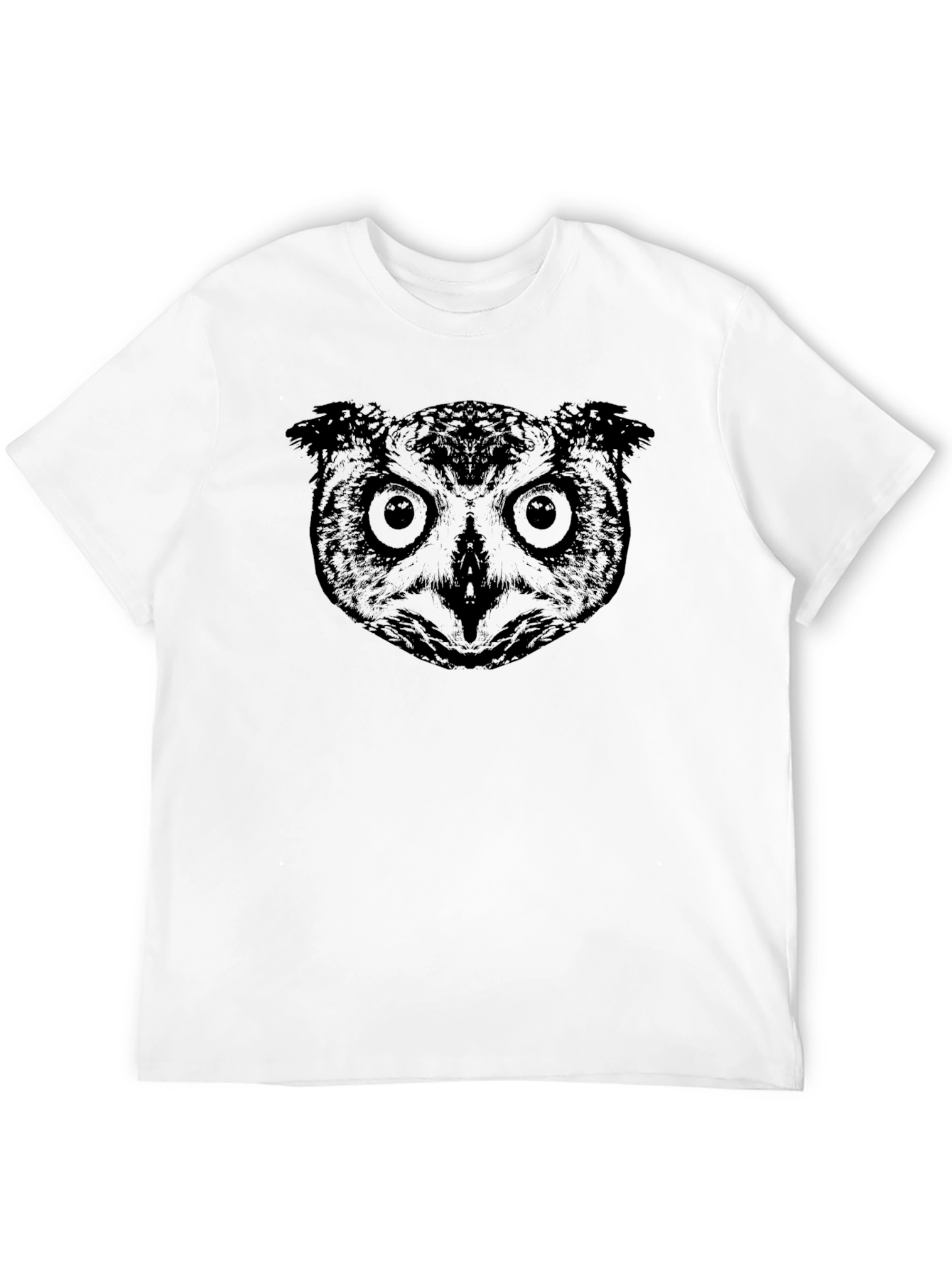 Black Owl Graphic Print Black T-Shirt view 12