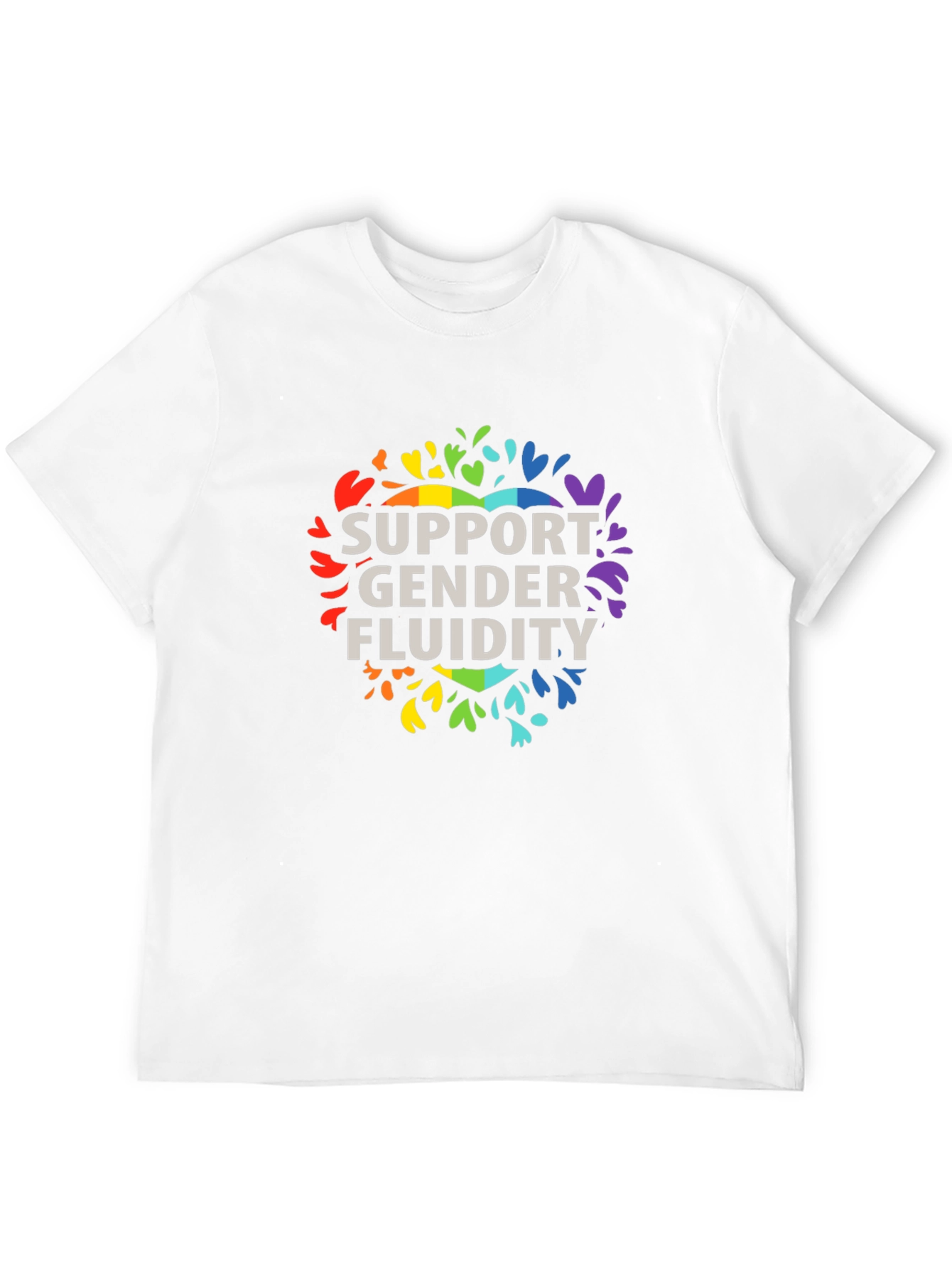 Black Support Gender Fluidity Pride T-Shirt view 12