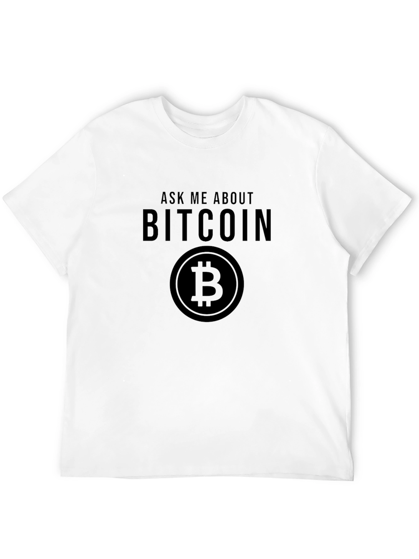 Black Ask Me About Bitcoin Black T-Shirt view 12
