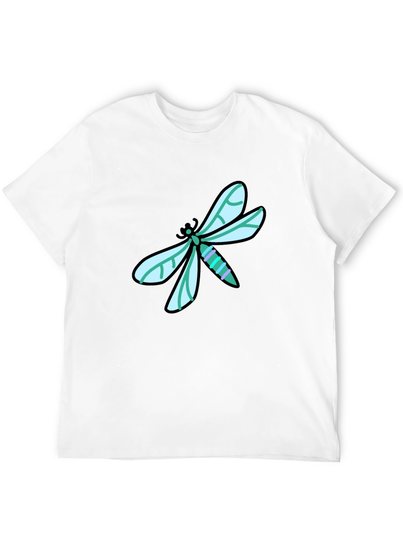 Black Dragonfly Graphic Tee - Black Cotton T-Shirt view 12