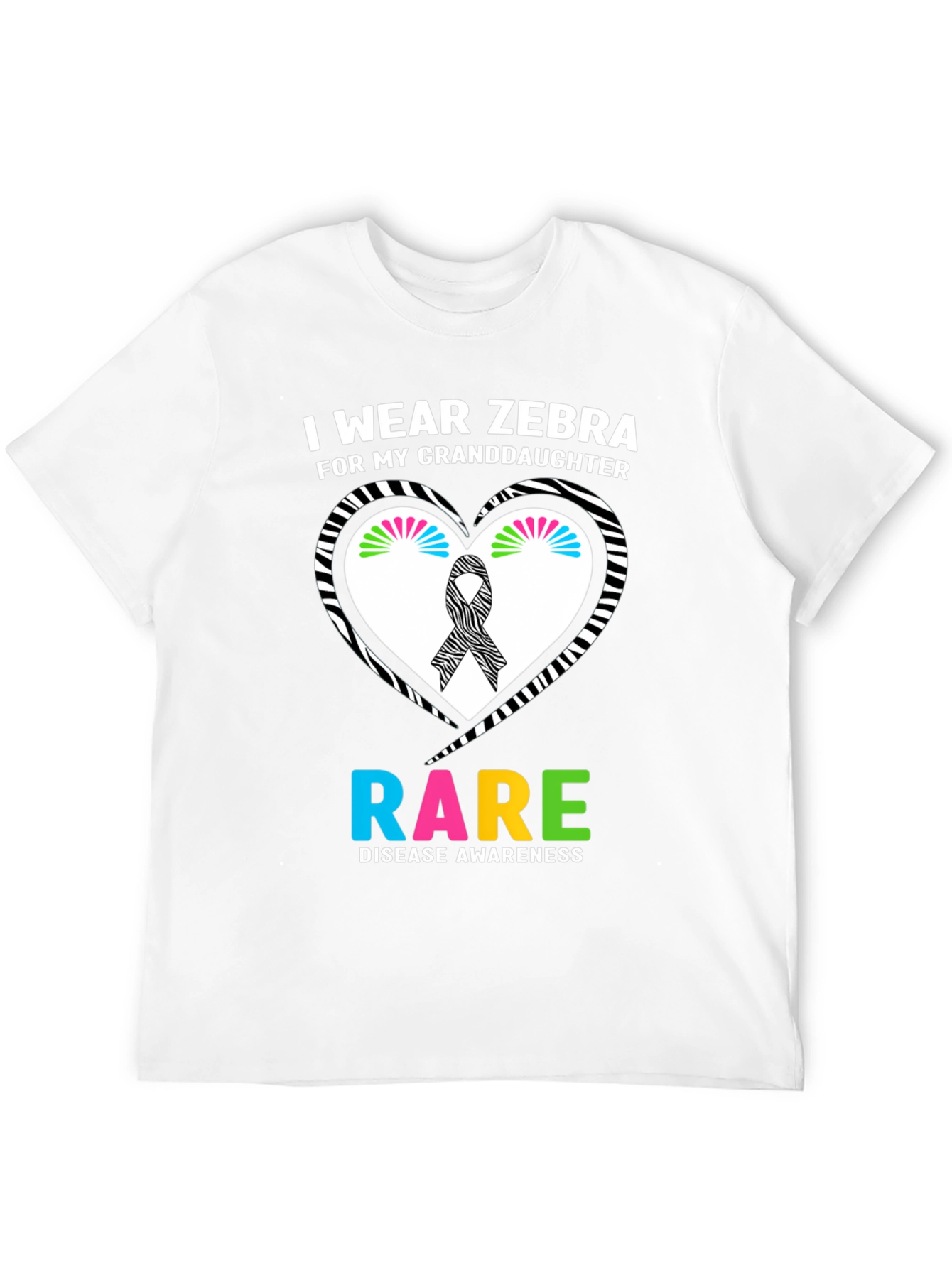 Black Zebra Rare Disease Awareness T-Shirt view 12