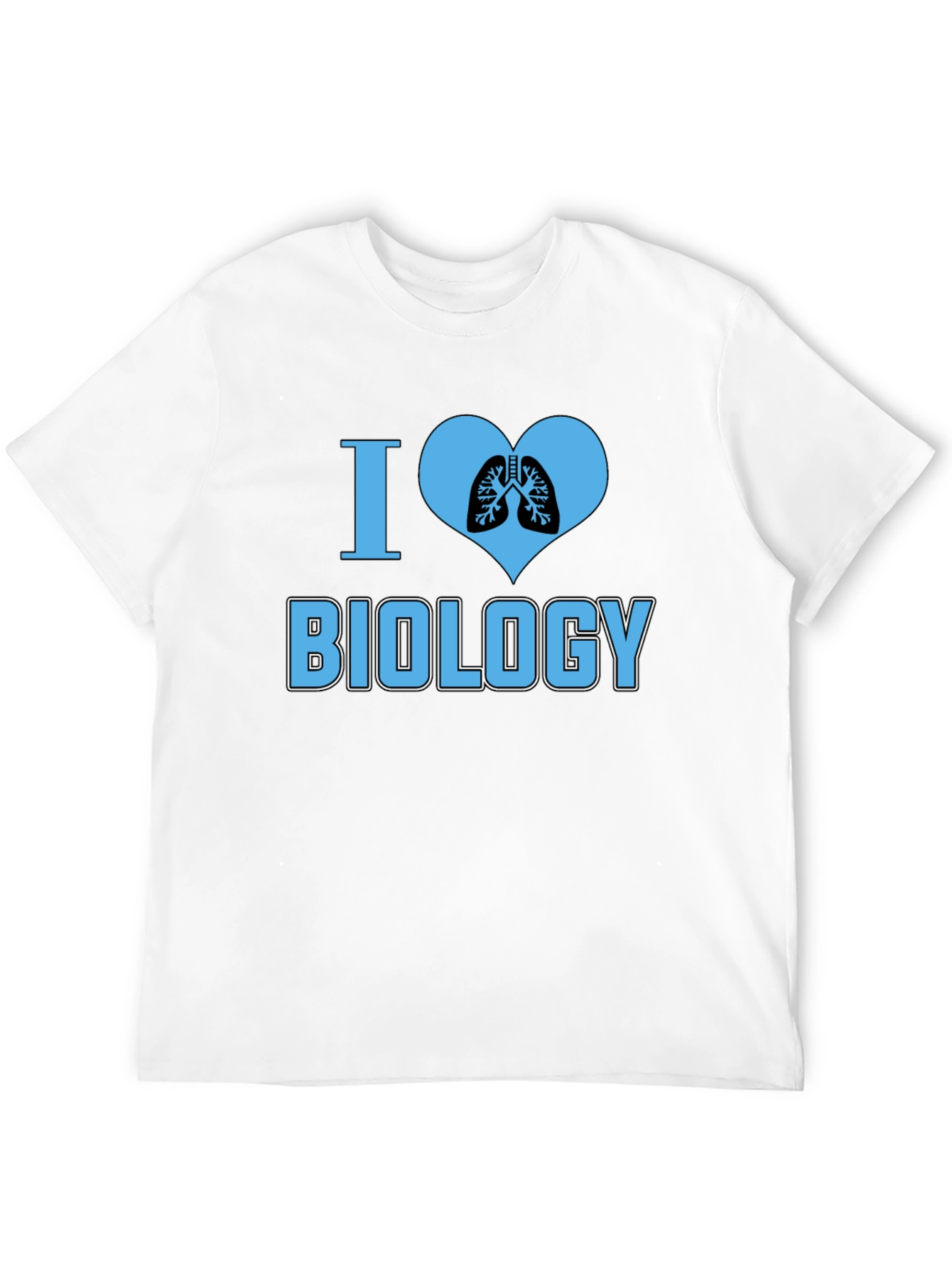Black I Heart Biology Graphic T-Shirt - Black Cotton Tee view 12
