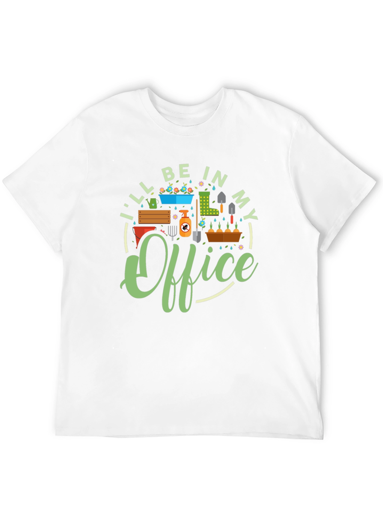 Black Gardener's "In My Office" Black T-Shirt view 12