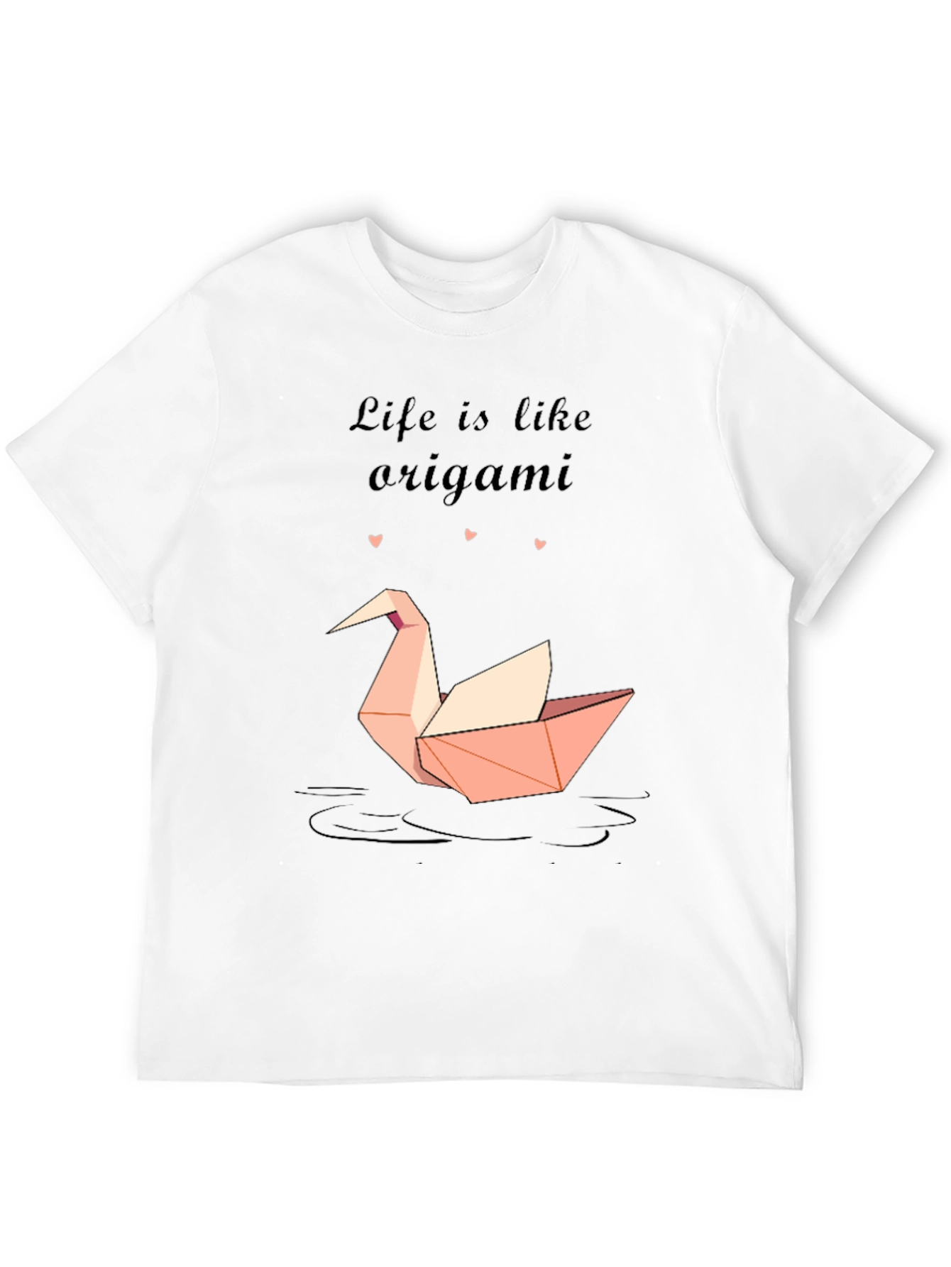 Black Origami Swan Graphic Tee - Life is Like Origami view 12