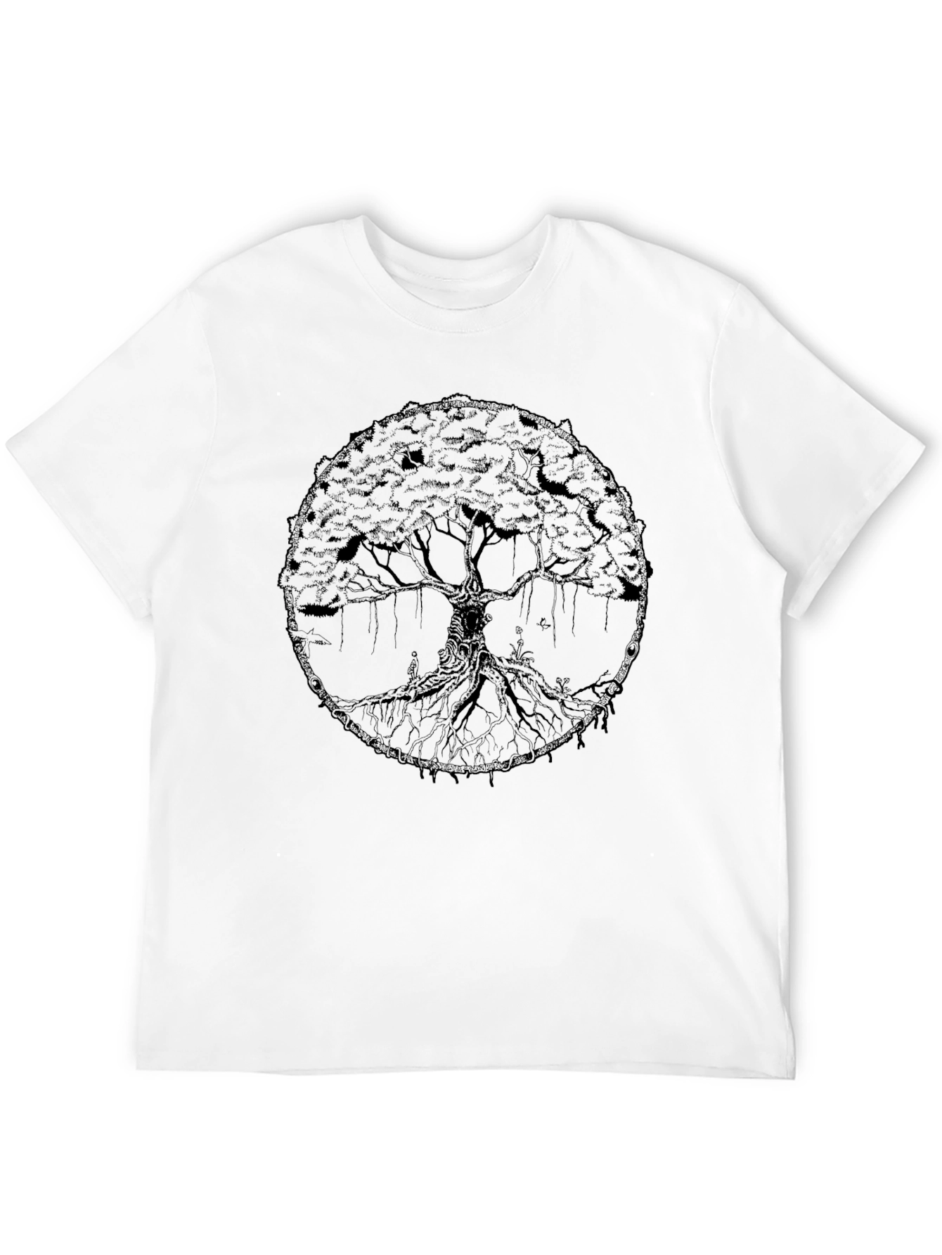 Black Nature Tree Graphic Tee - Black view 12