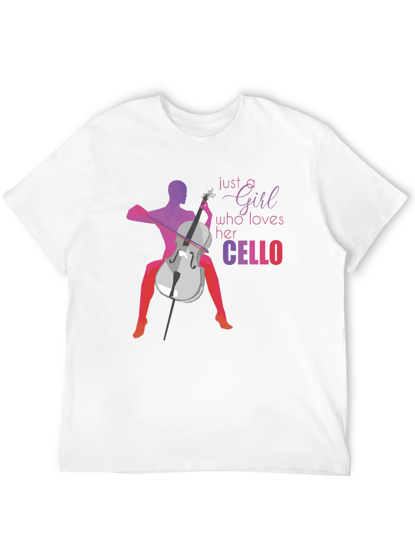 Cello Lover Graphic Tee - Just a Girl Who Loves Her Cello - 12