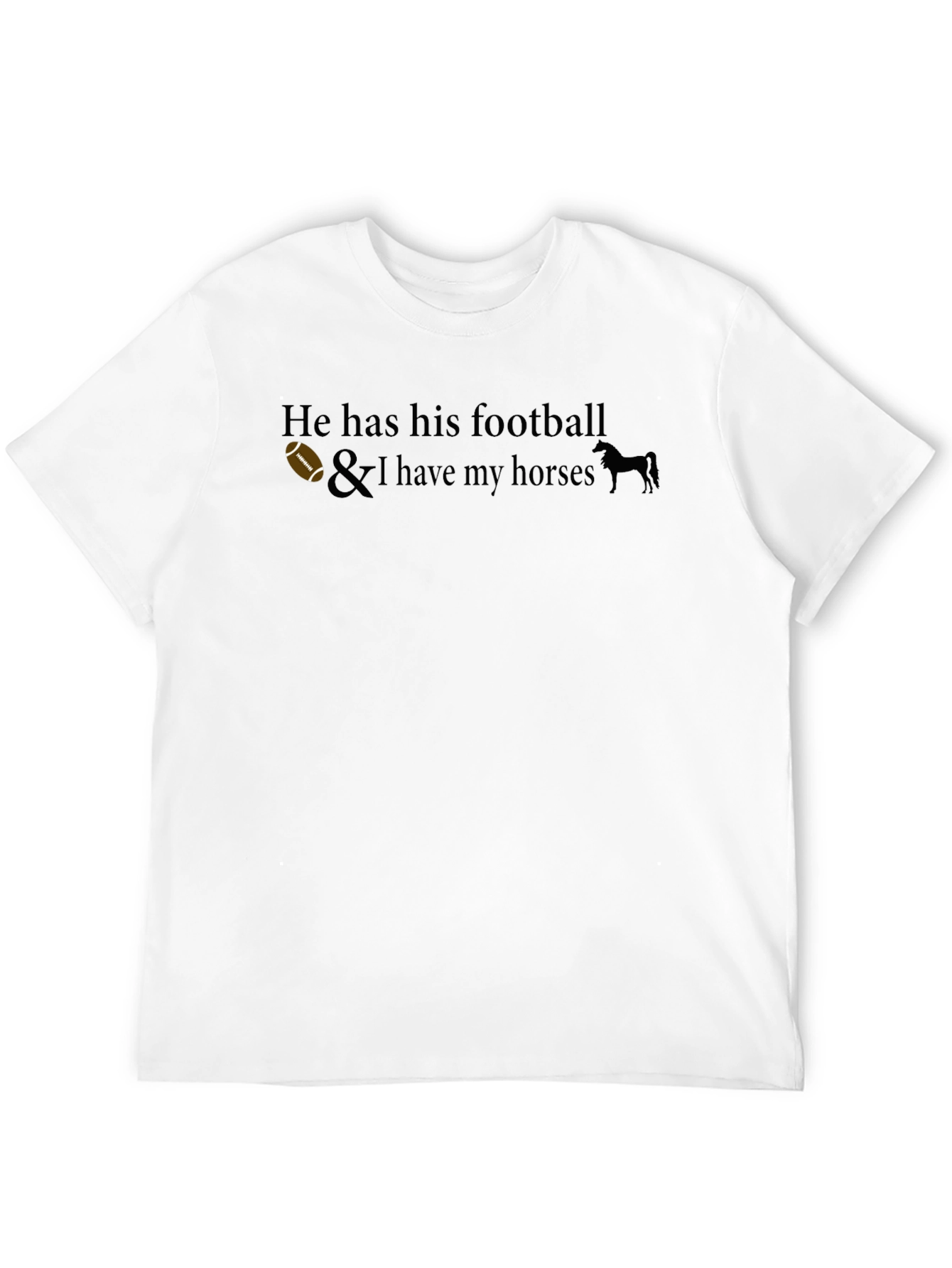 Black Football & Horses Graphic Tee view 12