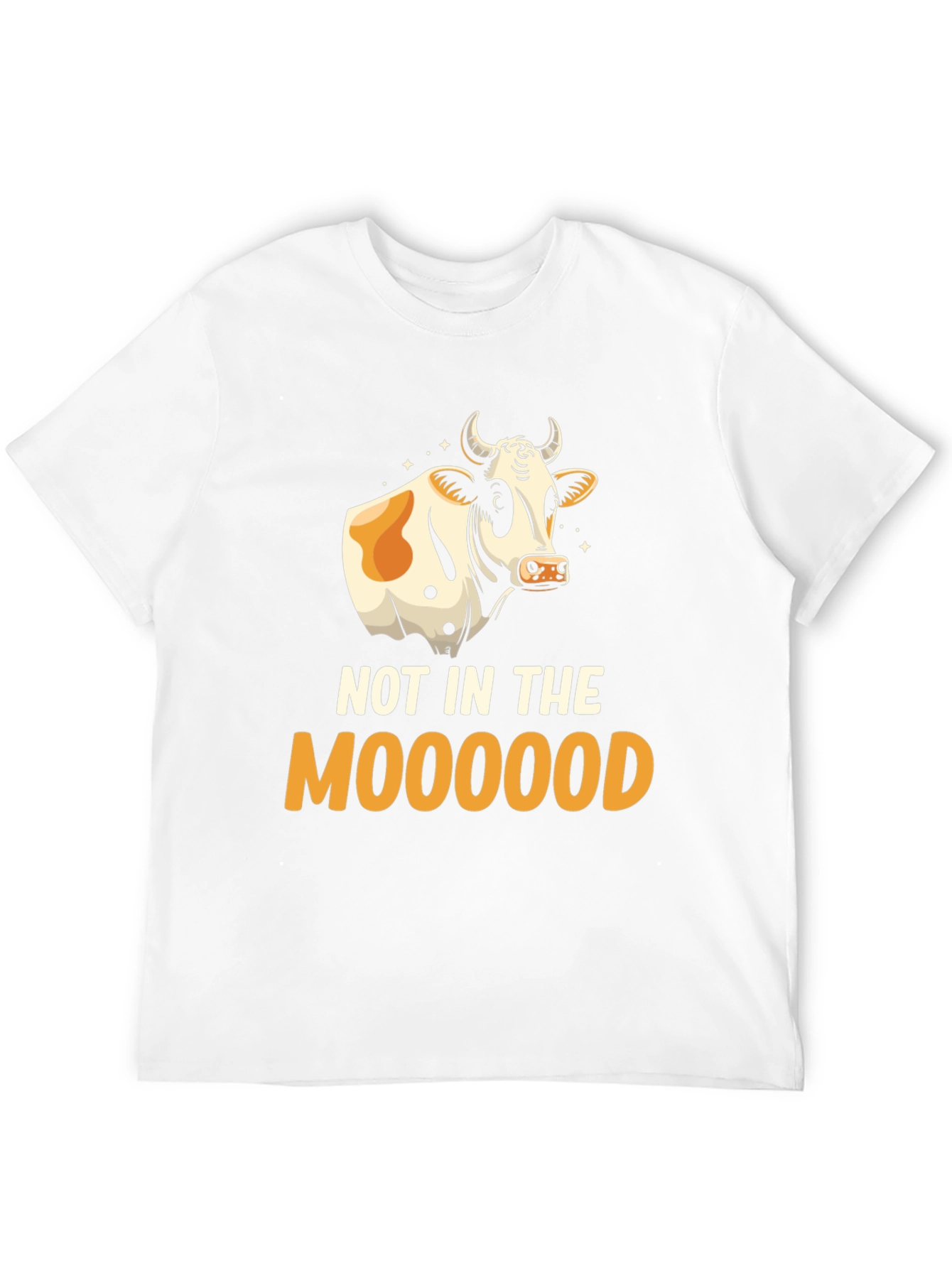 Black Not In The Moooood T-Shirt - Funny Cow Graphic Tee view 12