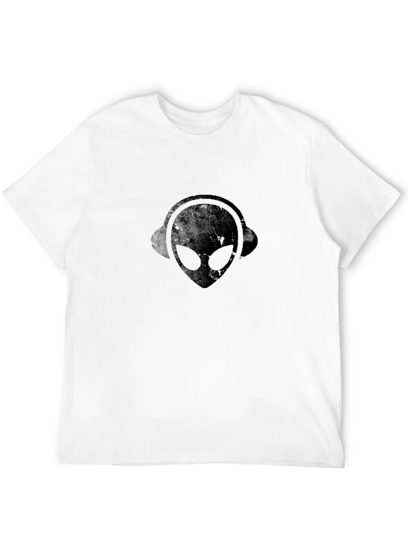 Black Alien Headphone Graphic Tee view 12