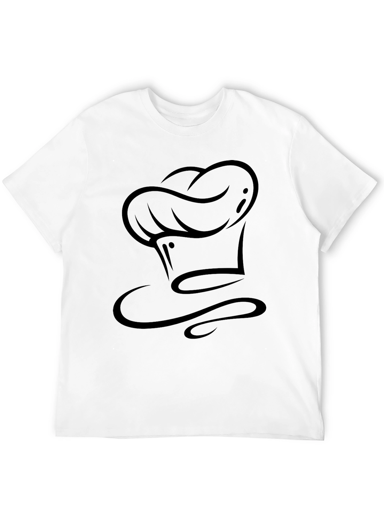 Black Chef Hat T-Shirt - Black Cotton Graphic Tee view 12