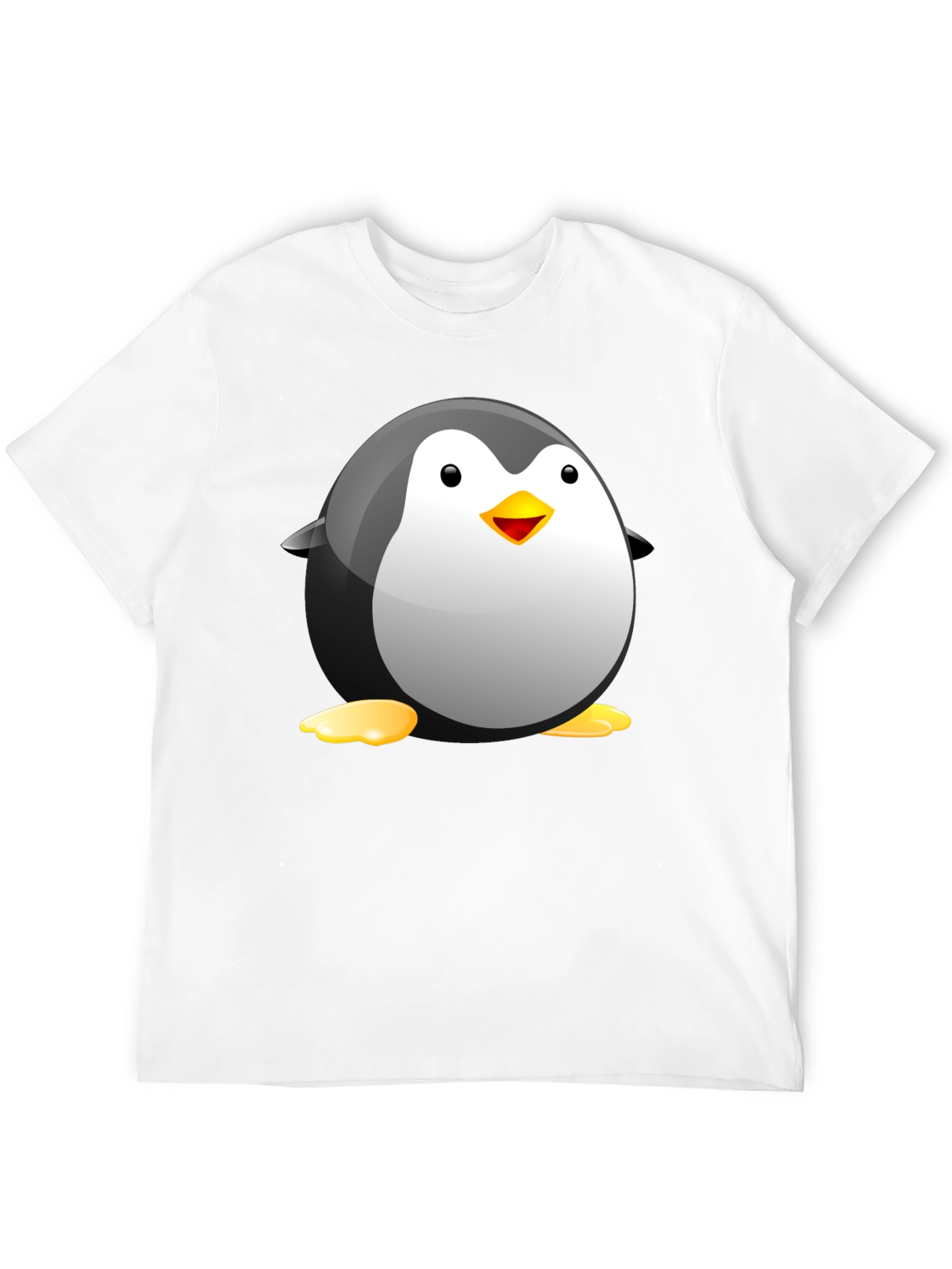 Black Cartoon Penguin Graphic Tee - Soft Cotton Blend view 12